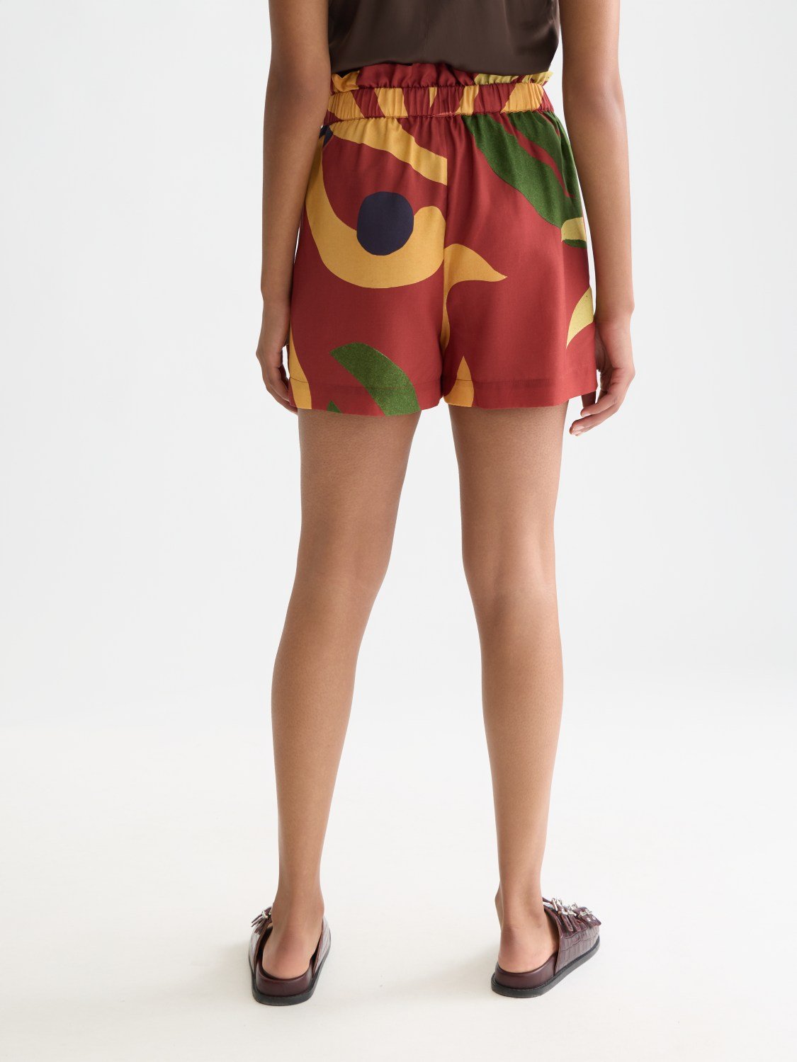 Printed High-Rise Elastic Waist Shorts - Scotch & Soda South Africa