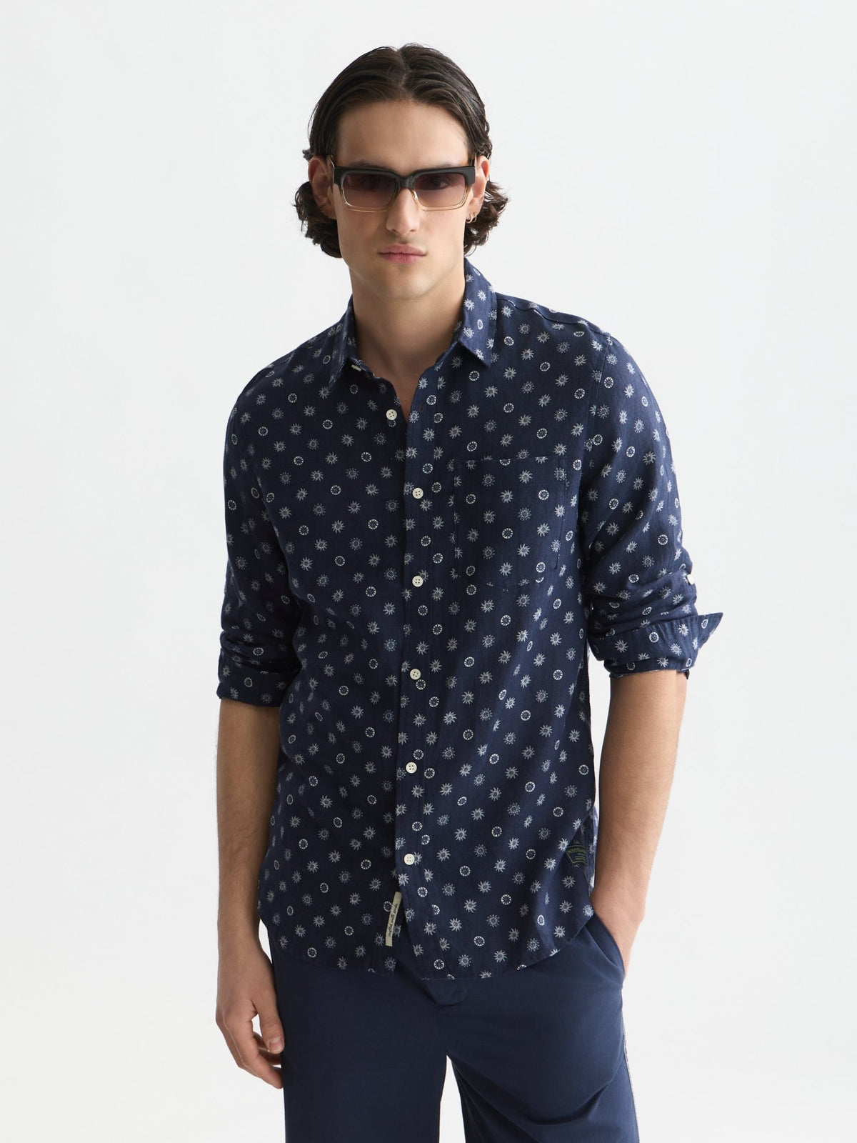 Printed Linen Regular-Fit Shirt - Scotch & Soda South Africa