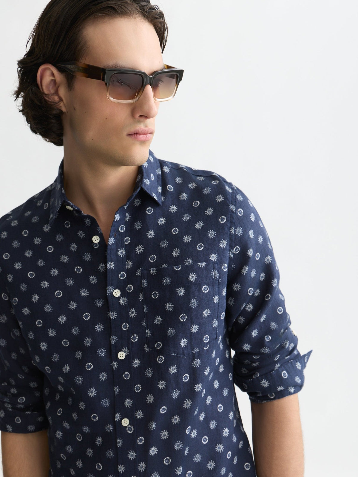 Printed Linen Regular-Fit Shirt - Scotch & Soda South Africa