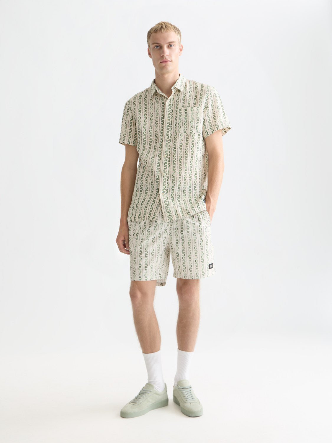 Printed Linen Regularfit Shortsleeved Shirt - Scotch & Soda South Africa