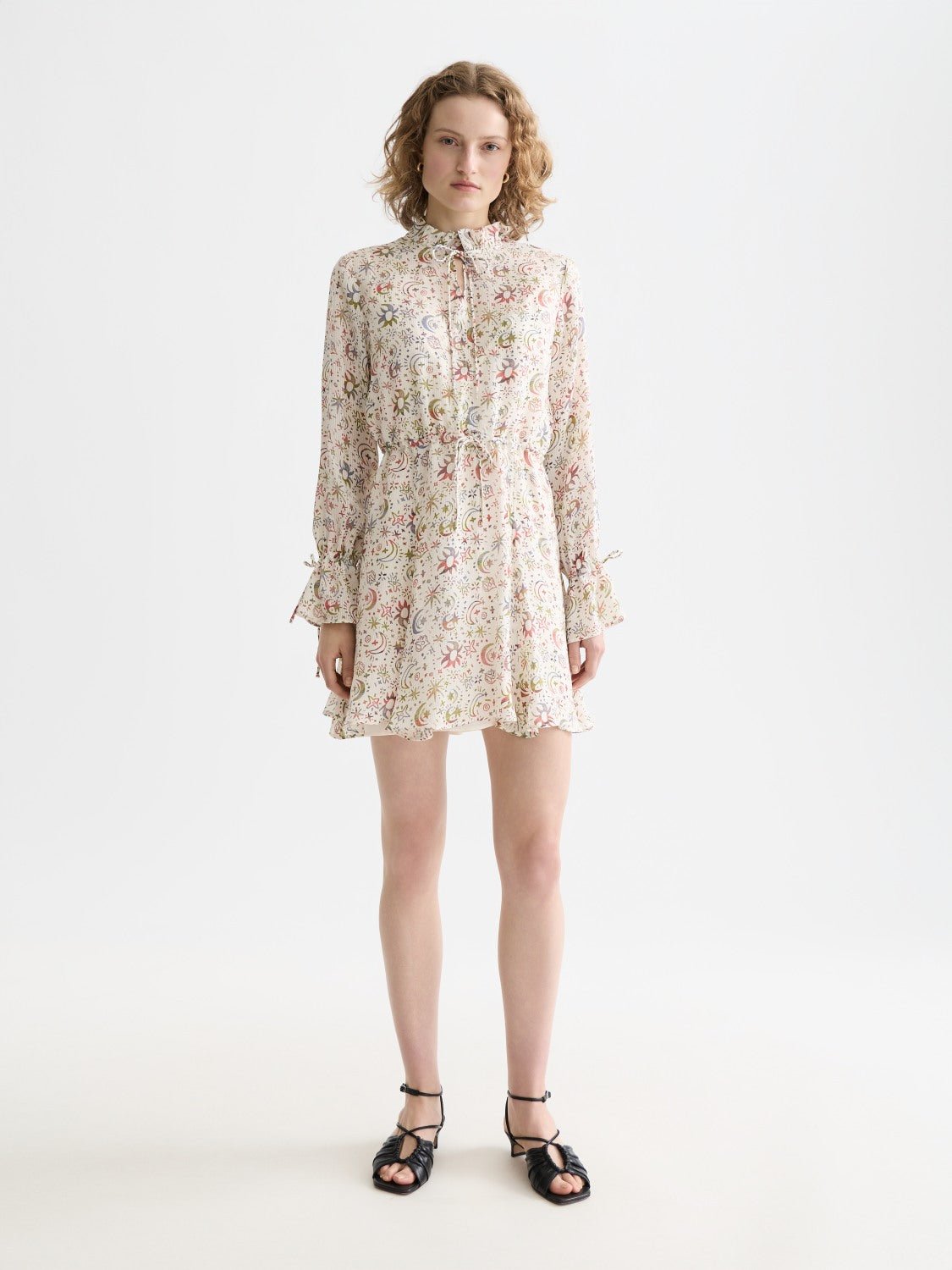 Printed Long Sleeve Mini Dress - Scotch & Soda South Africa