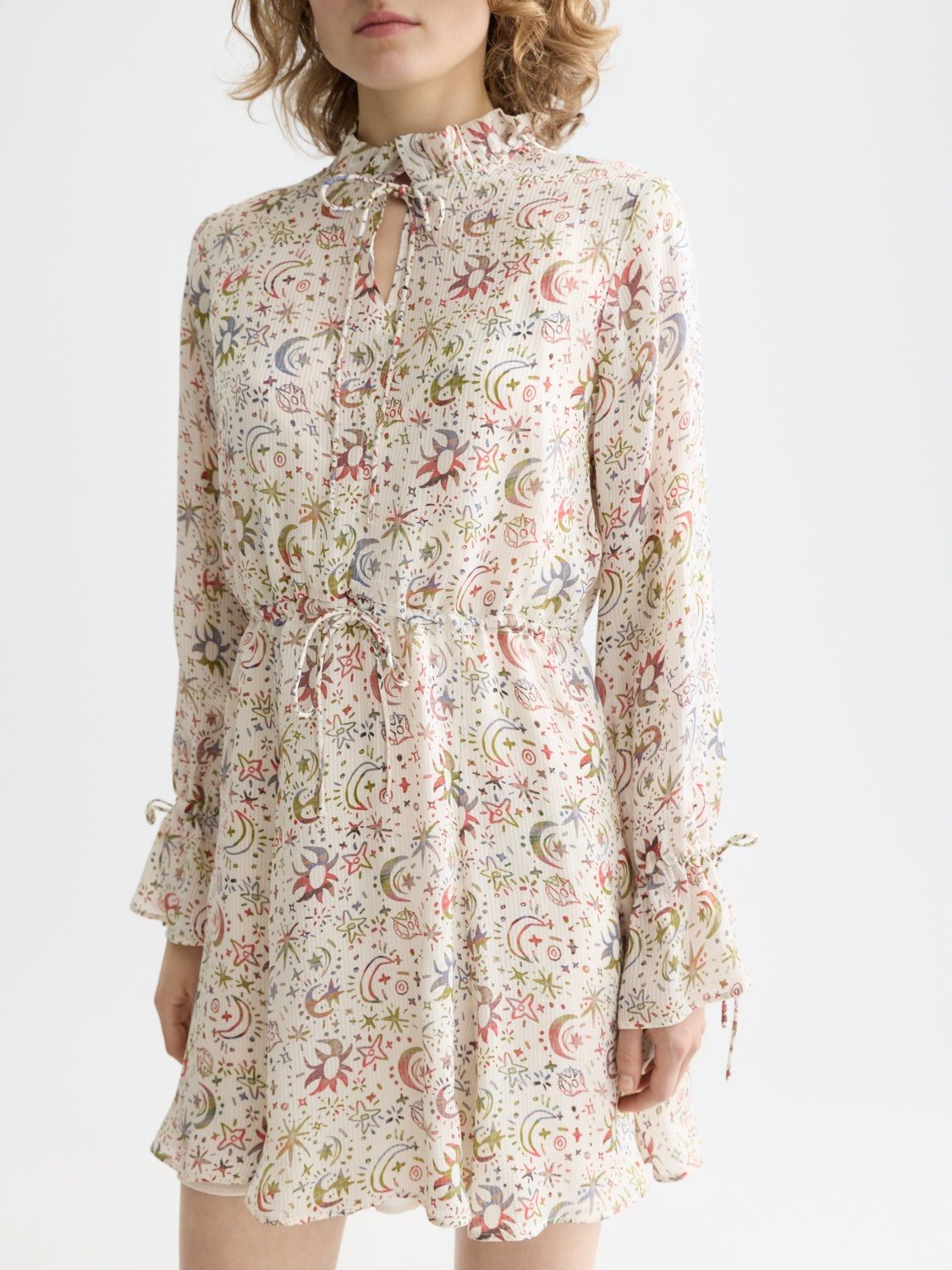 Printed Long Sleeve Mini Dress - Scotch & Soda South Africa