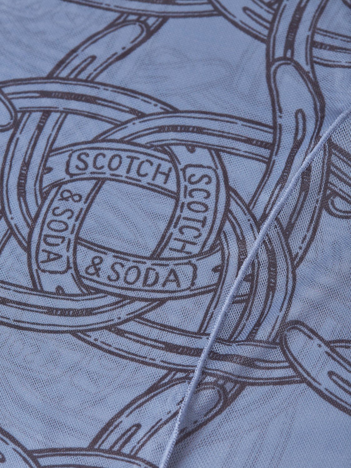 Printed Mesh Long Sleeve T-Shirt - Scotch & Soda South Africa
