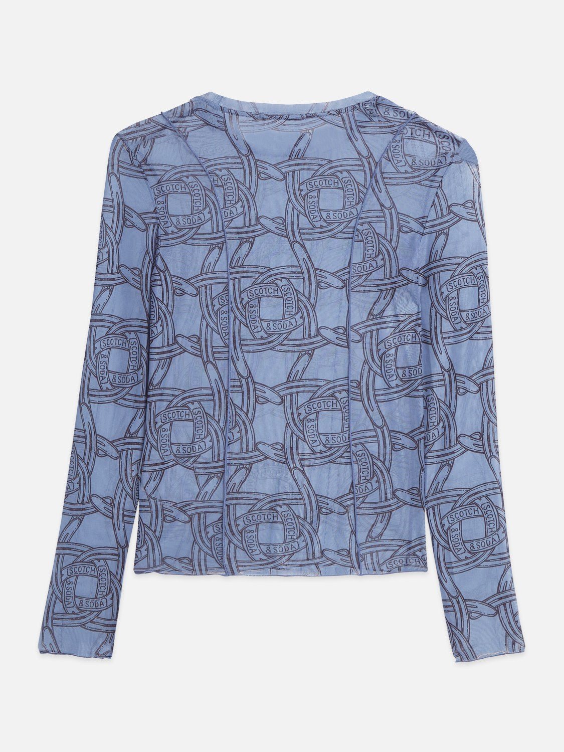 Printed Mesh Long Sleeve T-Shirt - Scotch & Soda South Africa