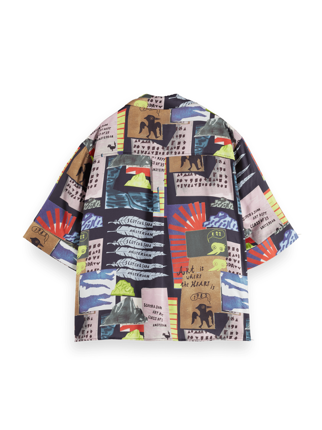 Printed Short Sleeve Fluid Shirt - Scotch & Soda South Africa