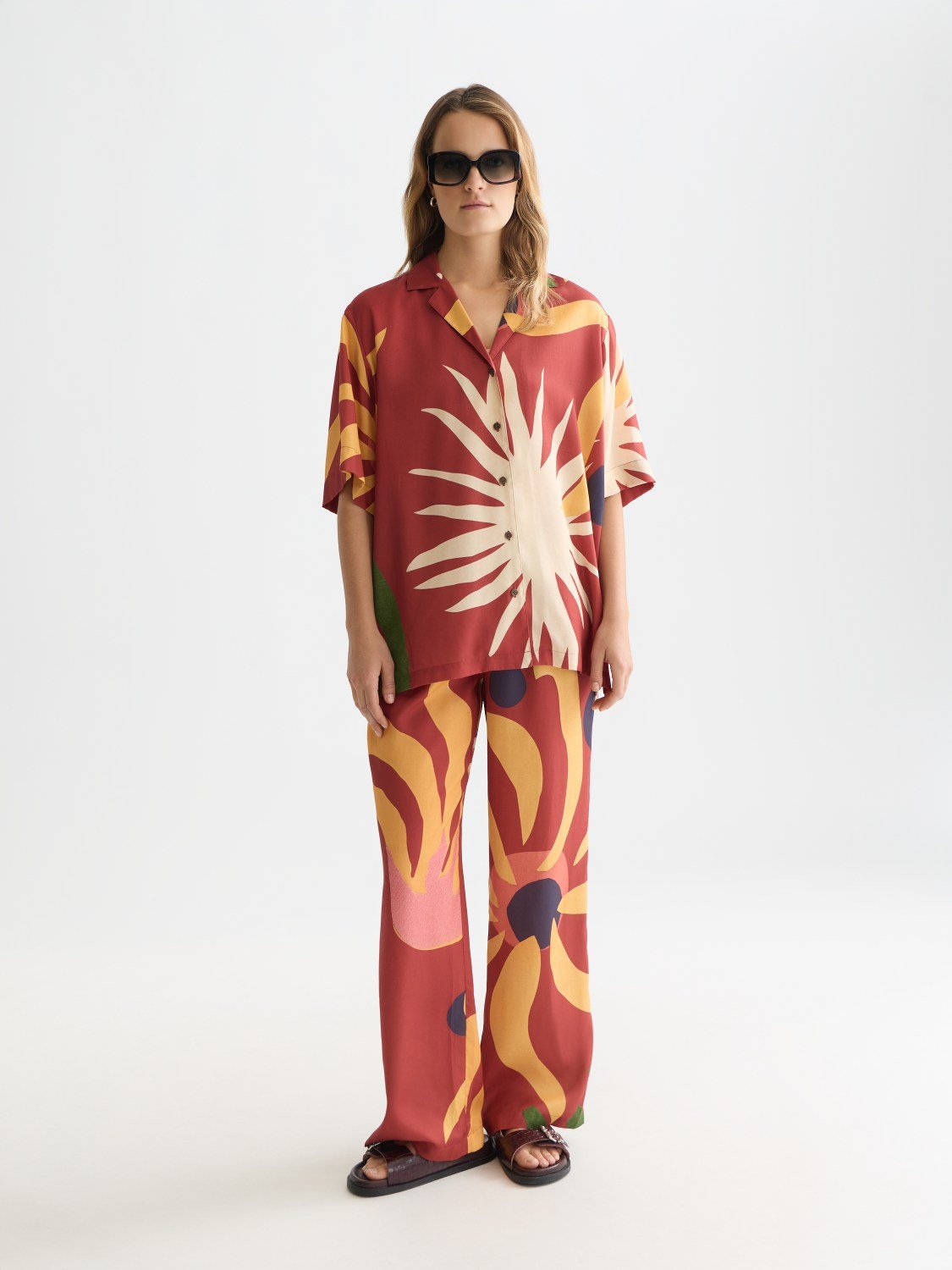 Printed Short Sleeved Relaxed Fit Shirt - Scotch & Soda South Africa
