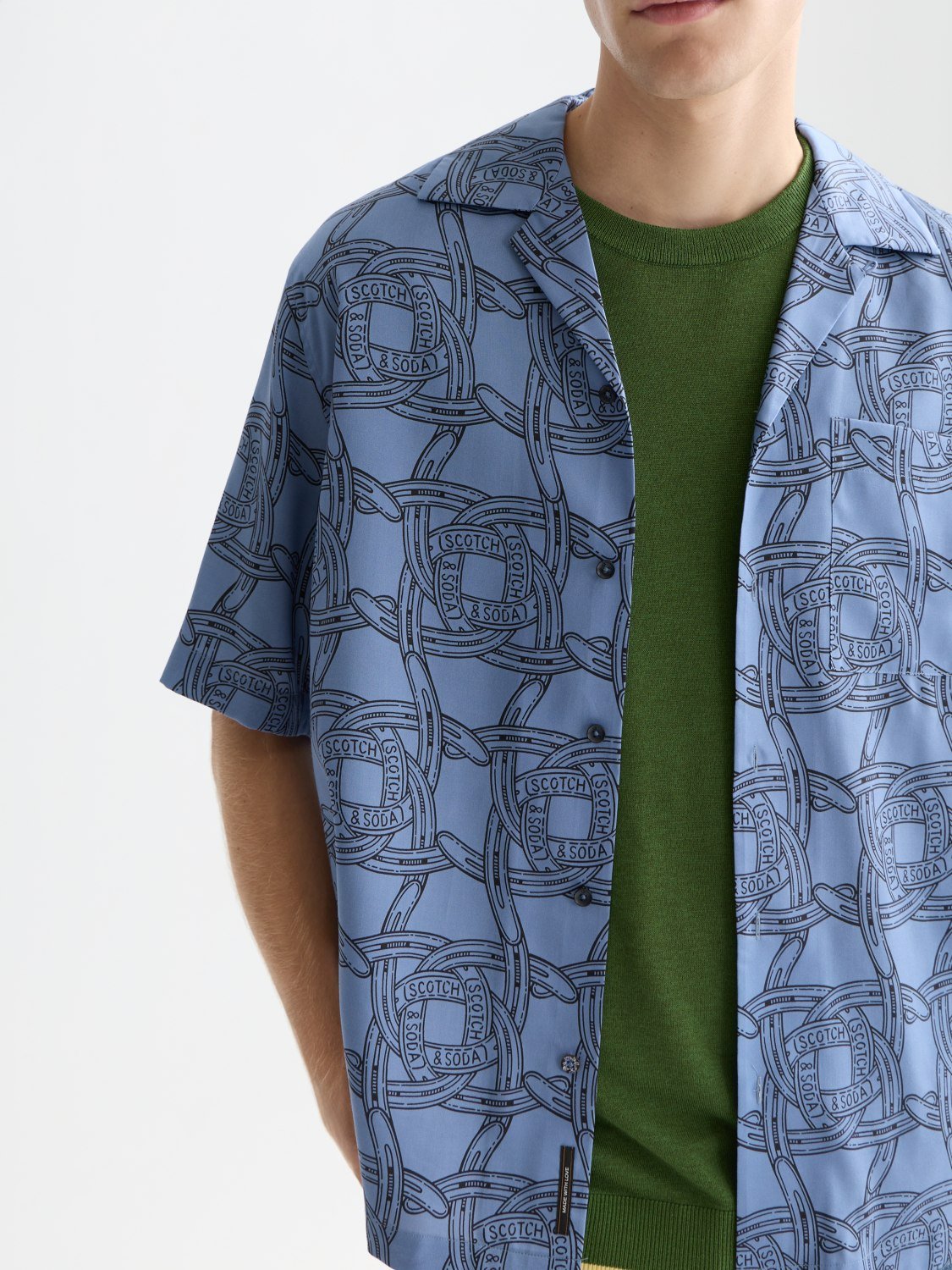 Printed Tencel Relaxed-Fit Shortsleeved Shirt - Scotch & Soda South Africa