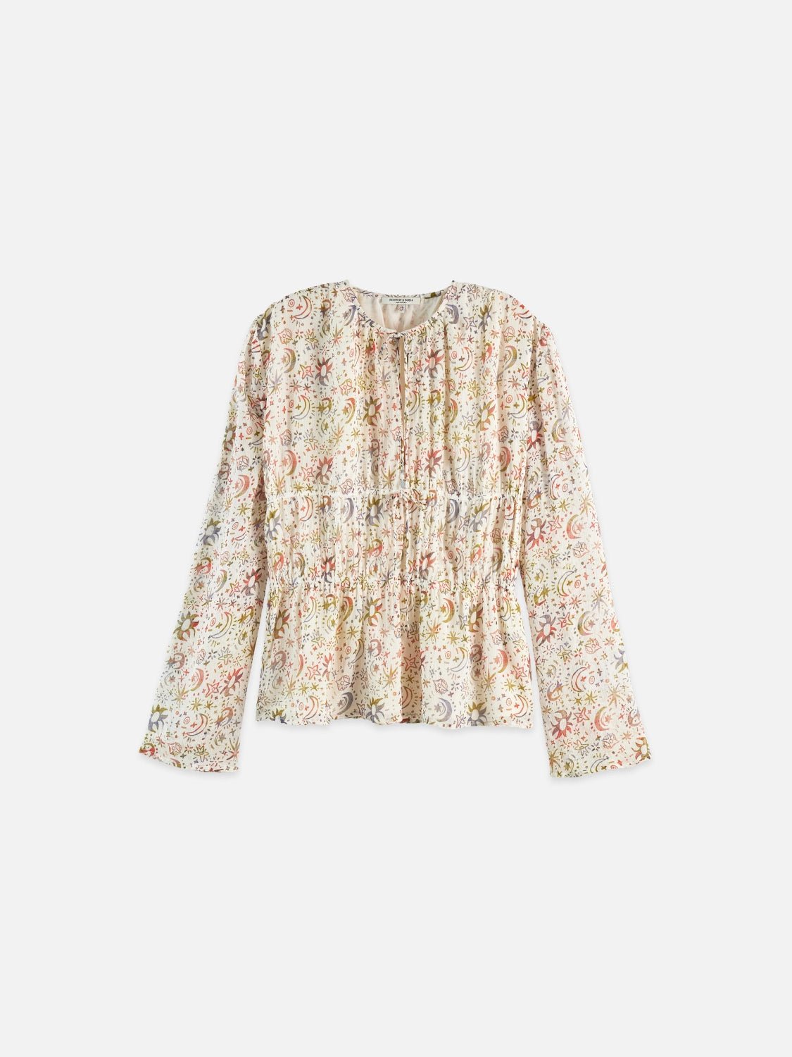 Printed Top With Tied Front - Scotch & Soda South Africa