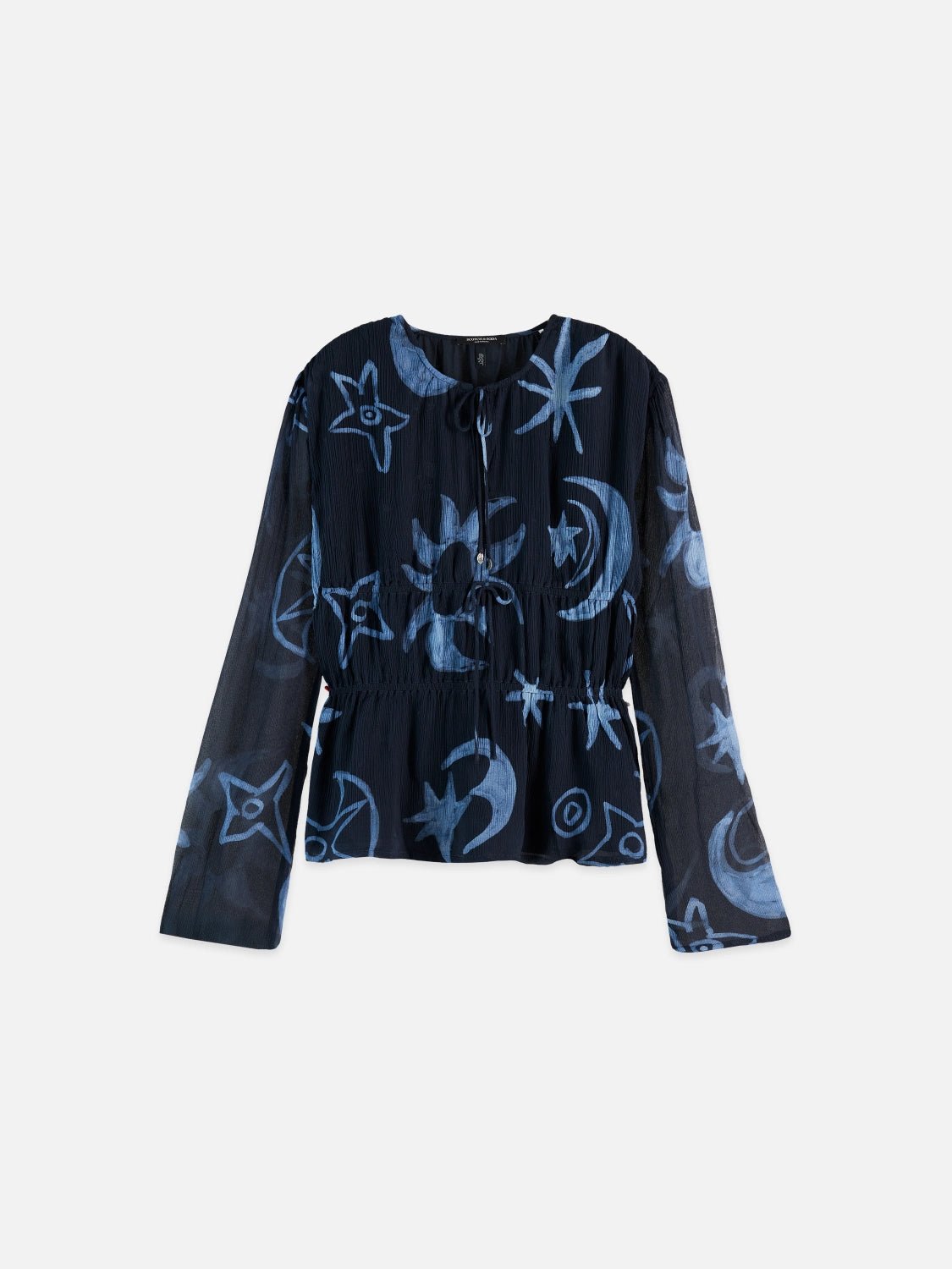 Printed Top With Tied Front - Scotch & Soda South Africa