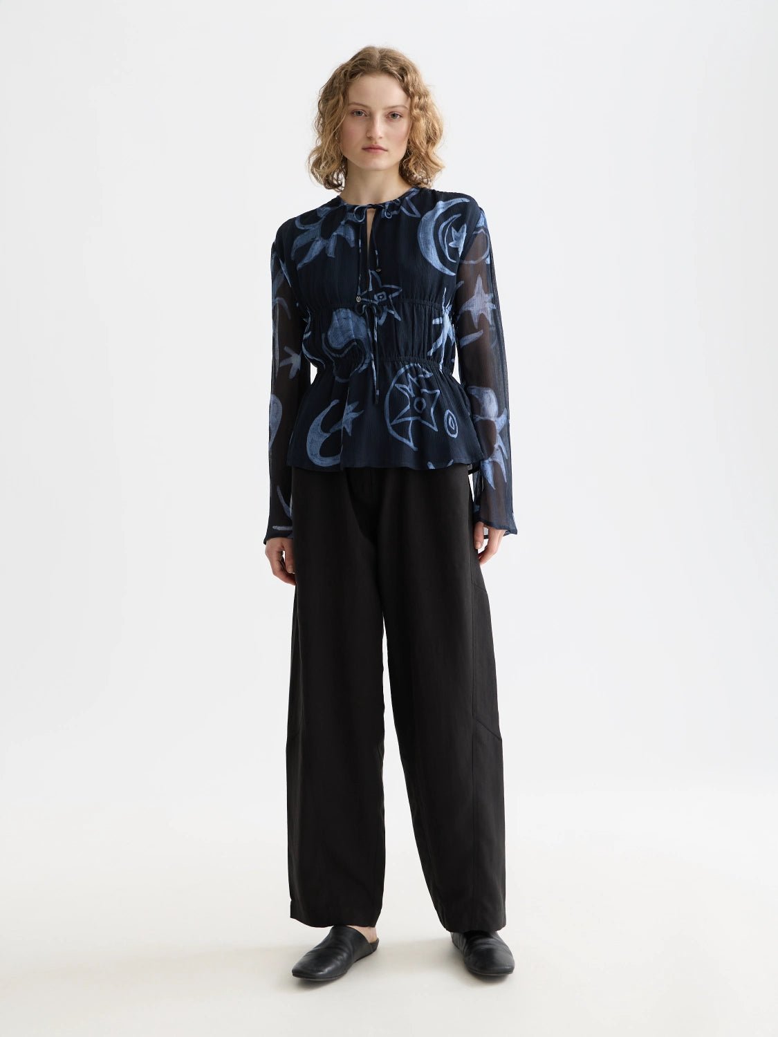 Printed Top With Tied Front - Scotch & Soda South Africa