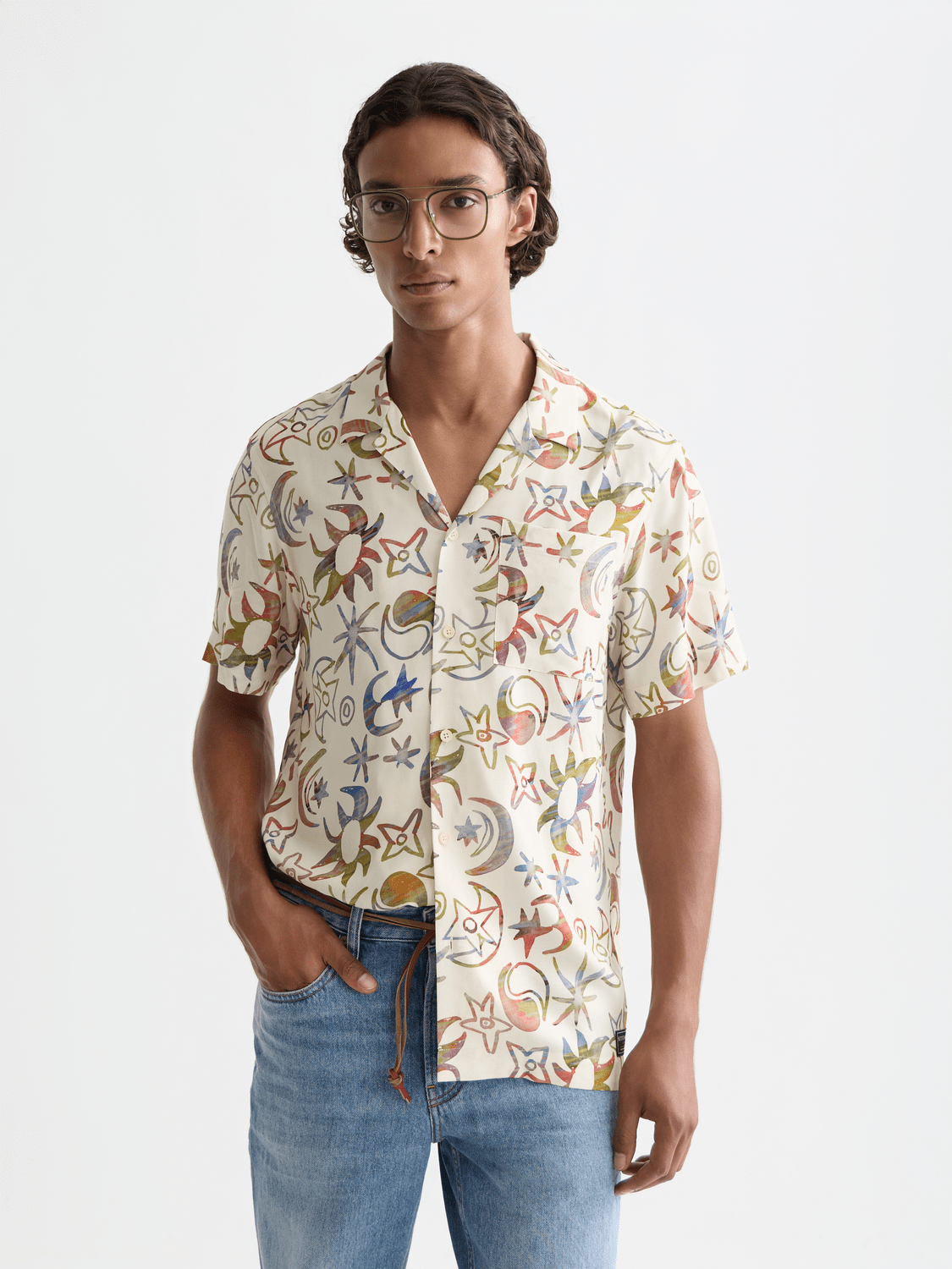 Printed Viscose Short-Sleeve Shirt - Scotch & Soda South Africa