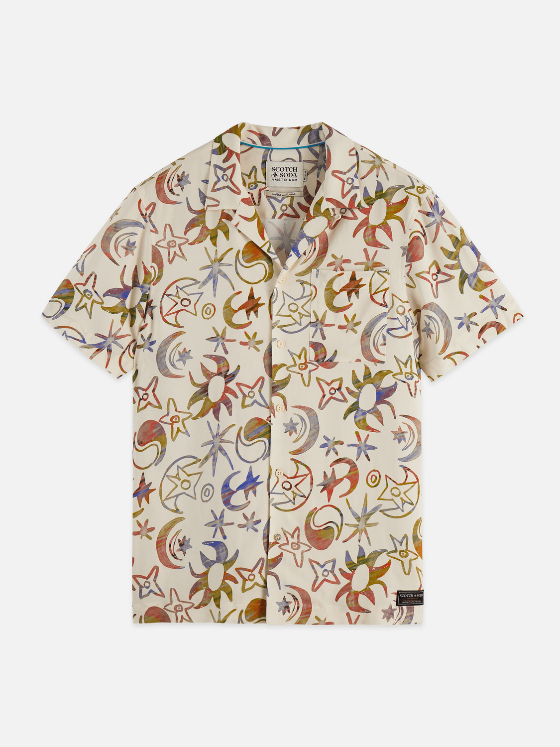 Printed Viscose Short-Sleeve Shirt - Scotch & Soda South Africa