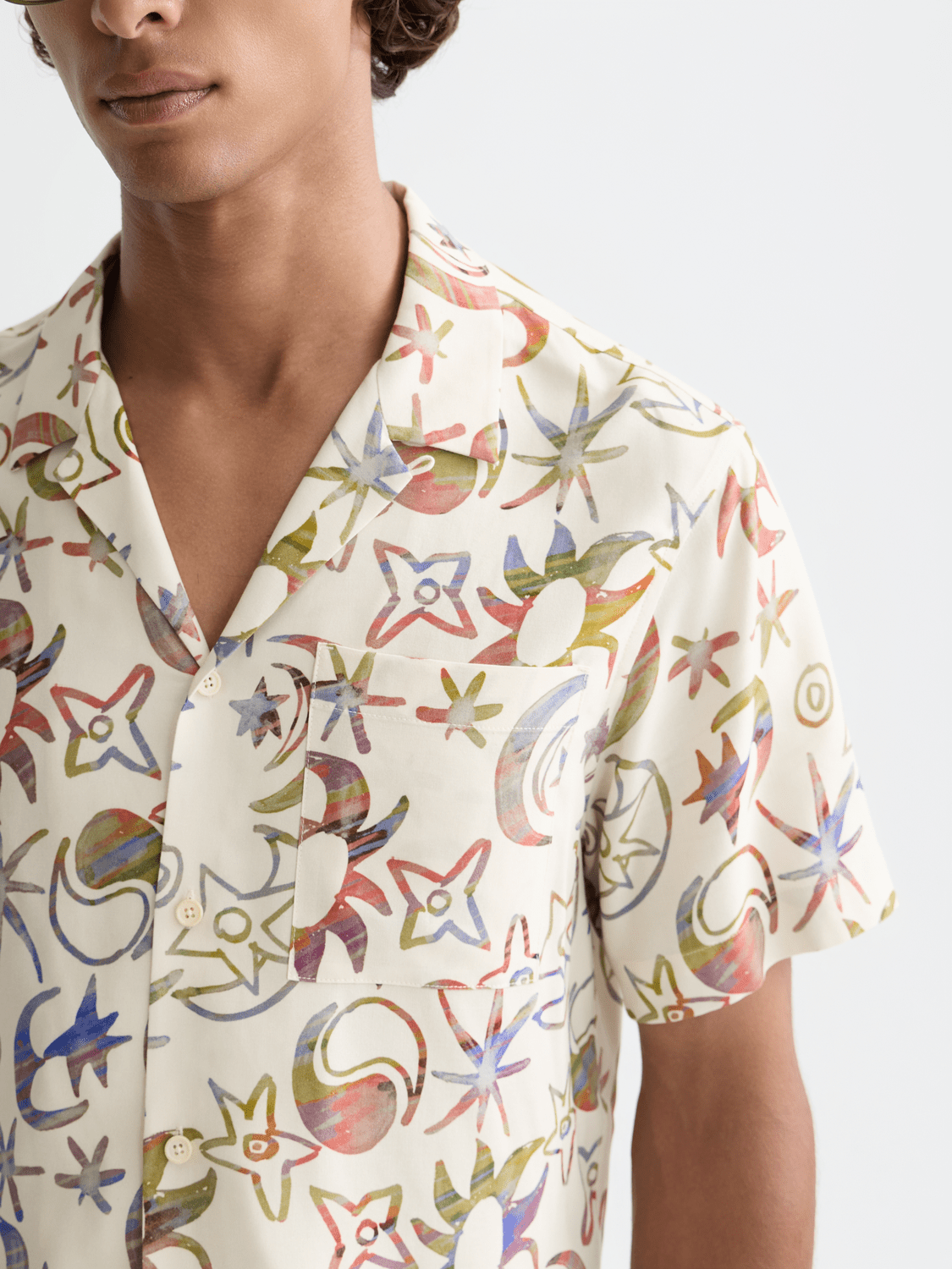 Printed Viscose Short-Sleeve Shirt - Scotch & Soda South Africa