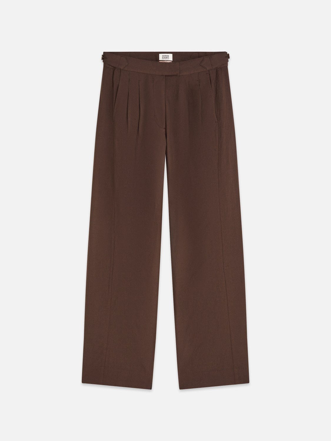 Quinn - Mid Rise Wide Leg Linen Cotton Pants - Scotch & Soda South Africa