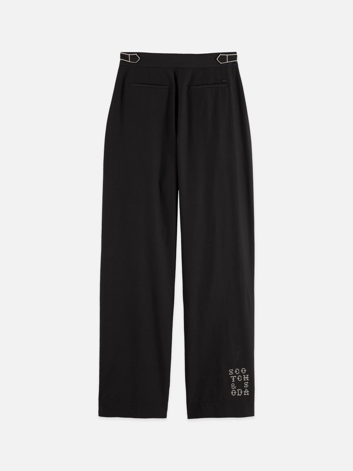 Quinn - Mid Rise Wide Leg Pants With Cross-Stitching - Scotch & Soda South Africa