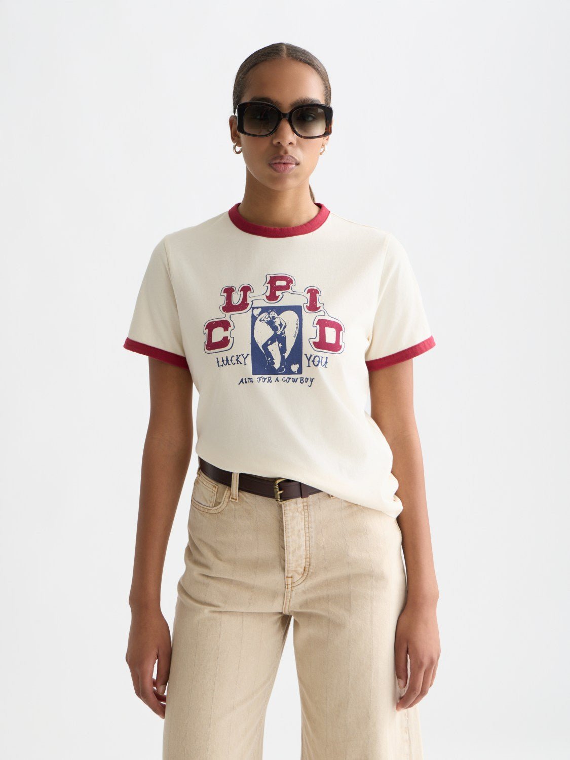 Regular-Fit T-Shirt With Contrast Binding - Scotch & Soda South Africa