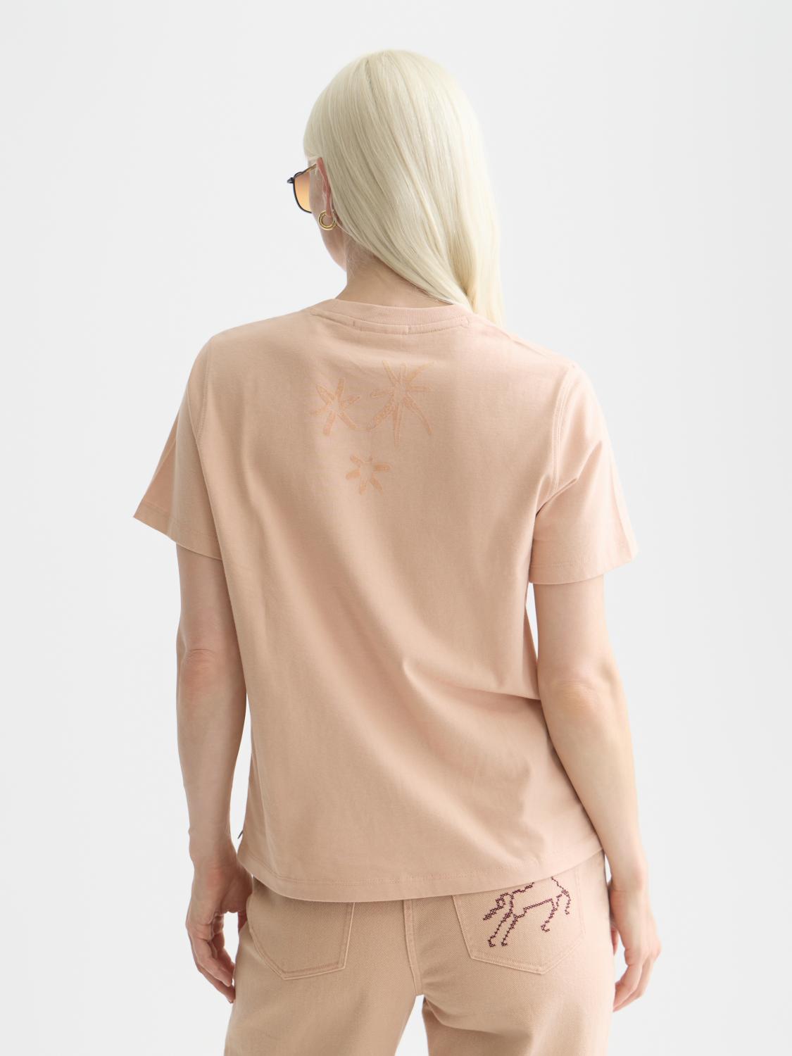 Regular Fit T-Shirt With Flock Print - Scotch & Soda South Africa
