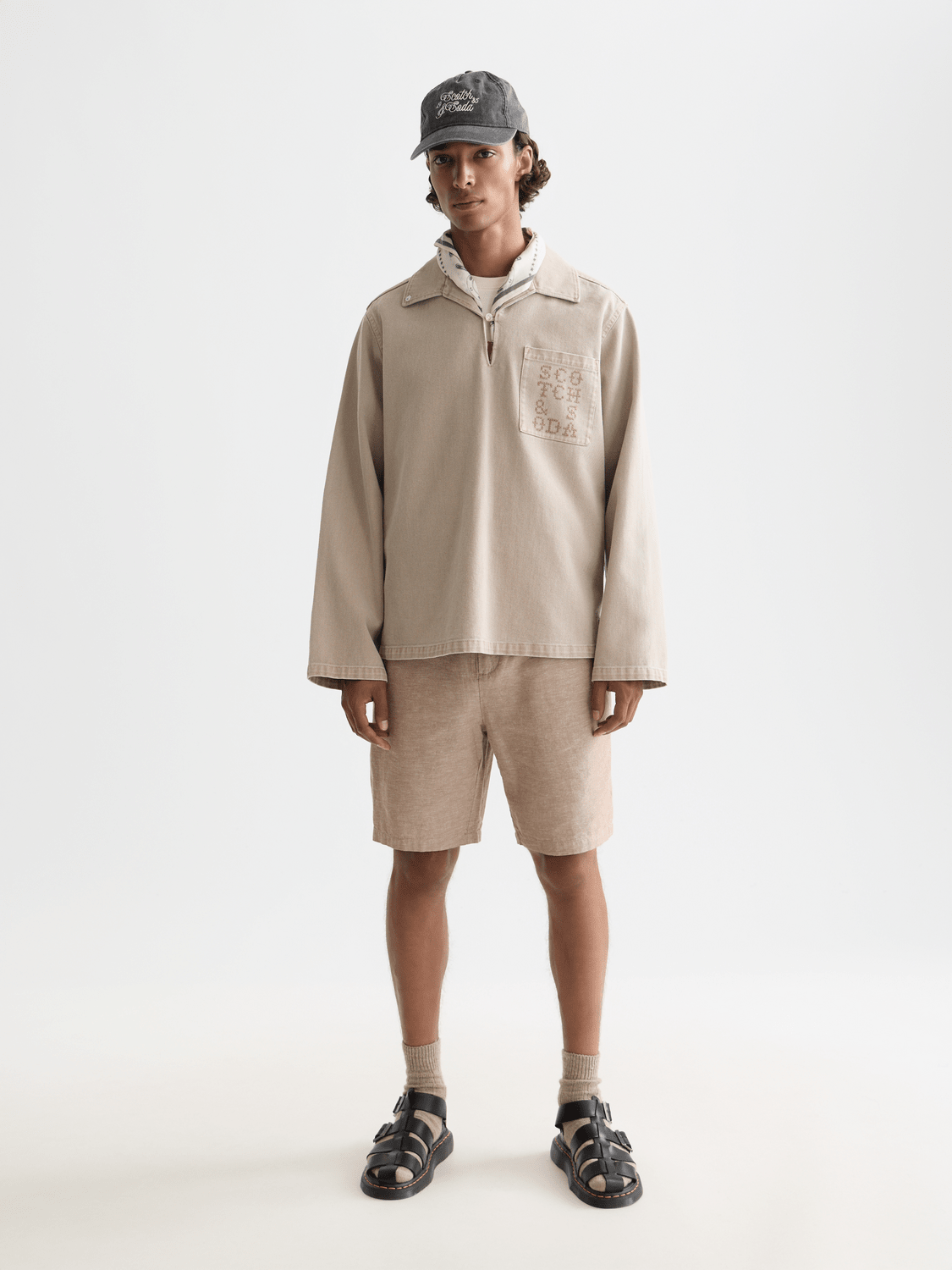 Seasonal Core Fave Cotton Linen Regular-Fit Chino Shorts - Scotch & Soda South Africa