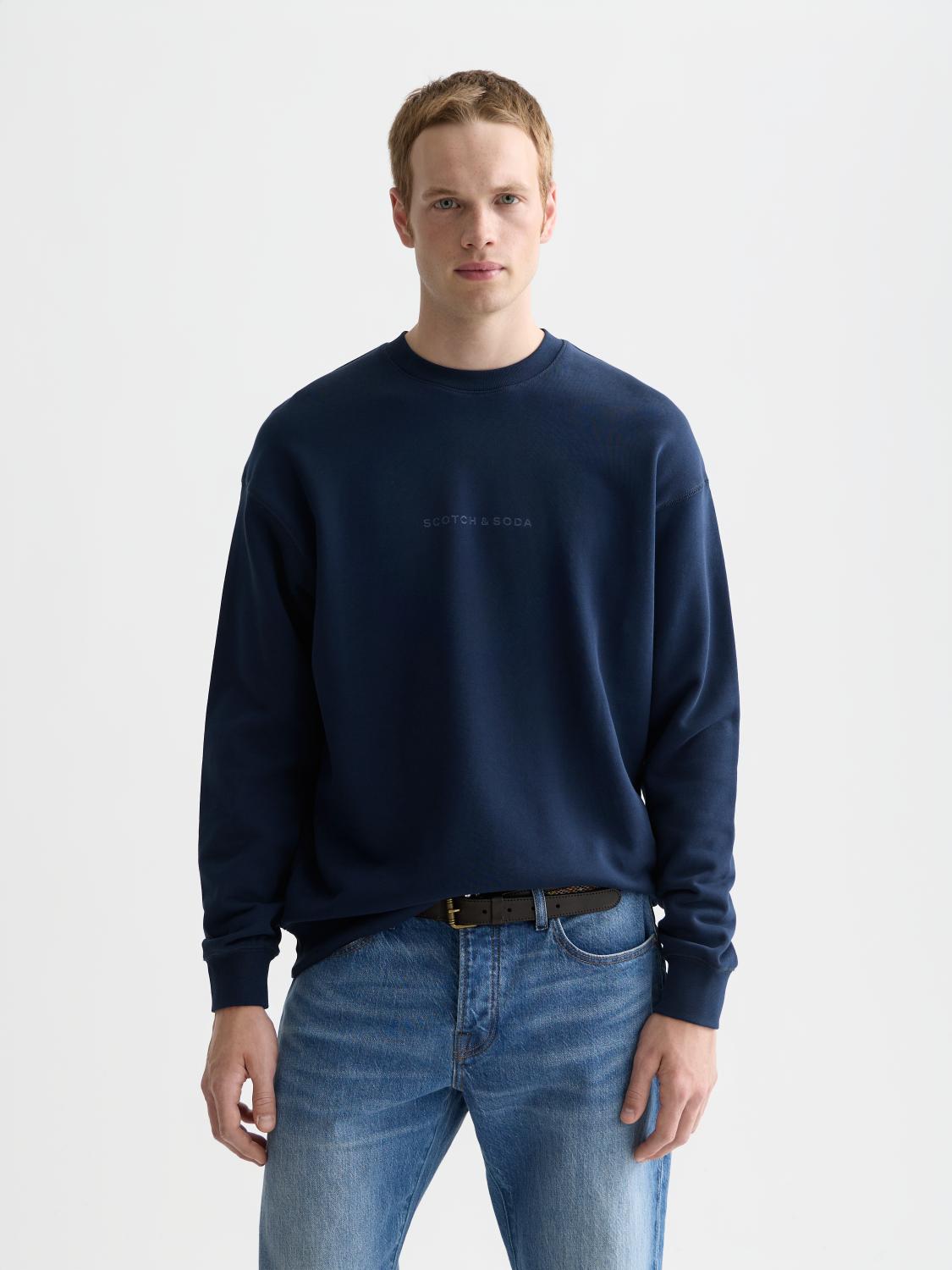 Seasonal Core Front Chest Logo Relaxed-Fit Sweatshirt - Scotch & Soda South Africa