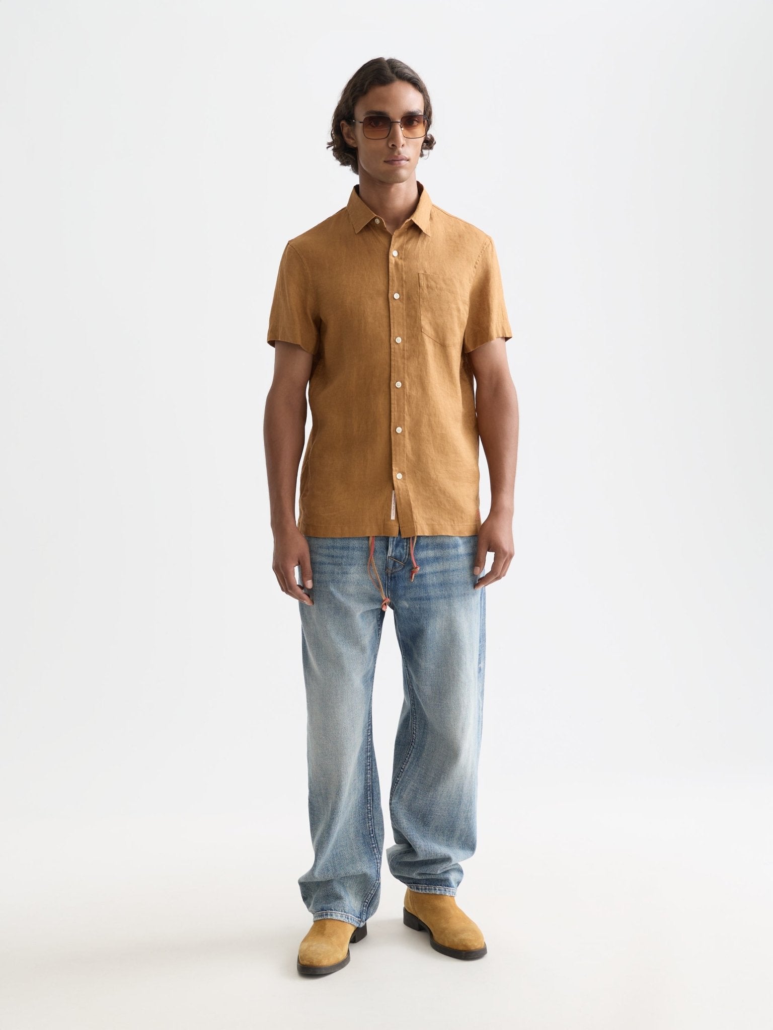 Seasonal Core Linen Regular-Fit Short Sleeve Shirt - Scotch & Soda South Africa
