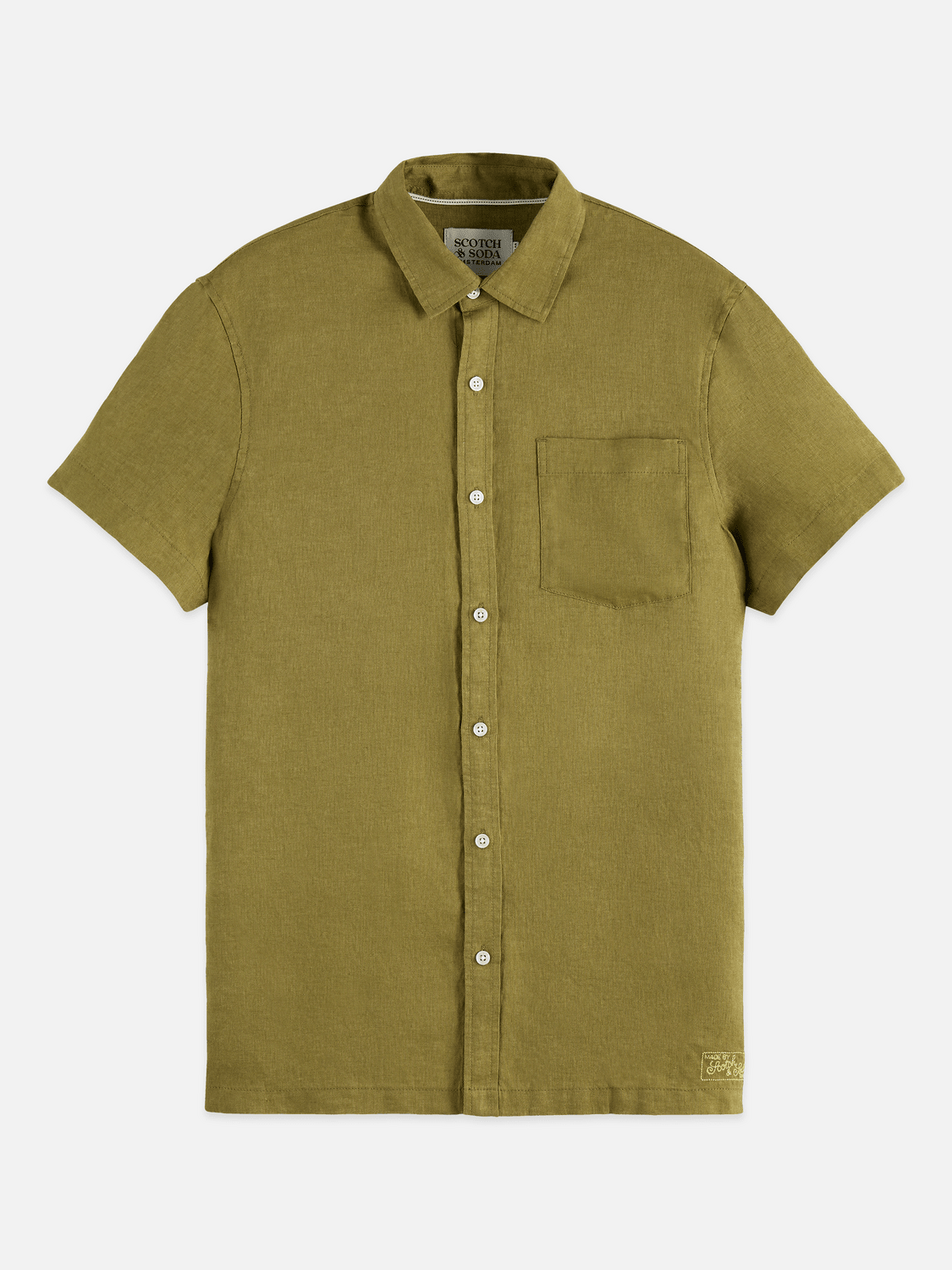 Seasonal Core Linen Regular-Fit Short Sleeve Shirt - Scotch & Soda South Africa