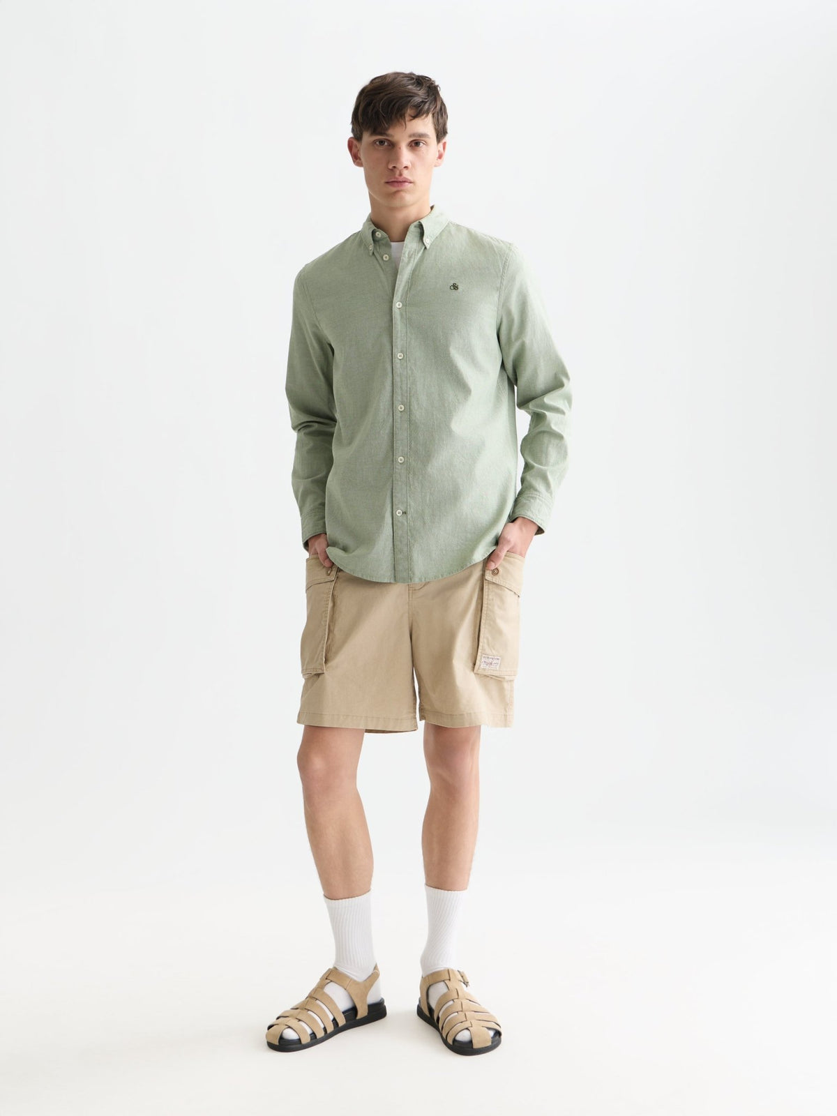 Seasonal Core Oxford Solid Regular-Fit Shirt - Scotch & Soda South Africa