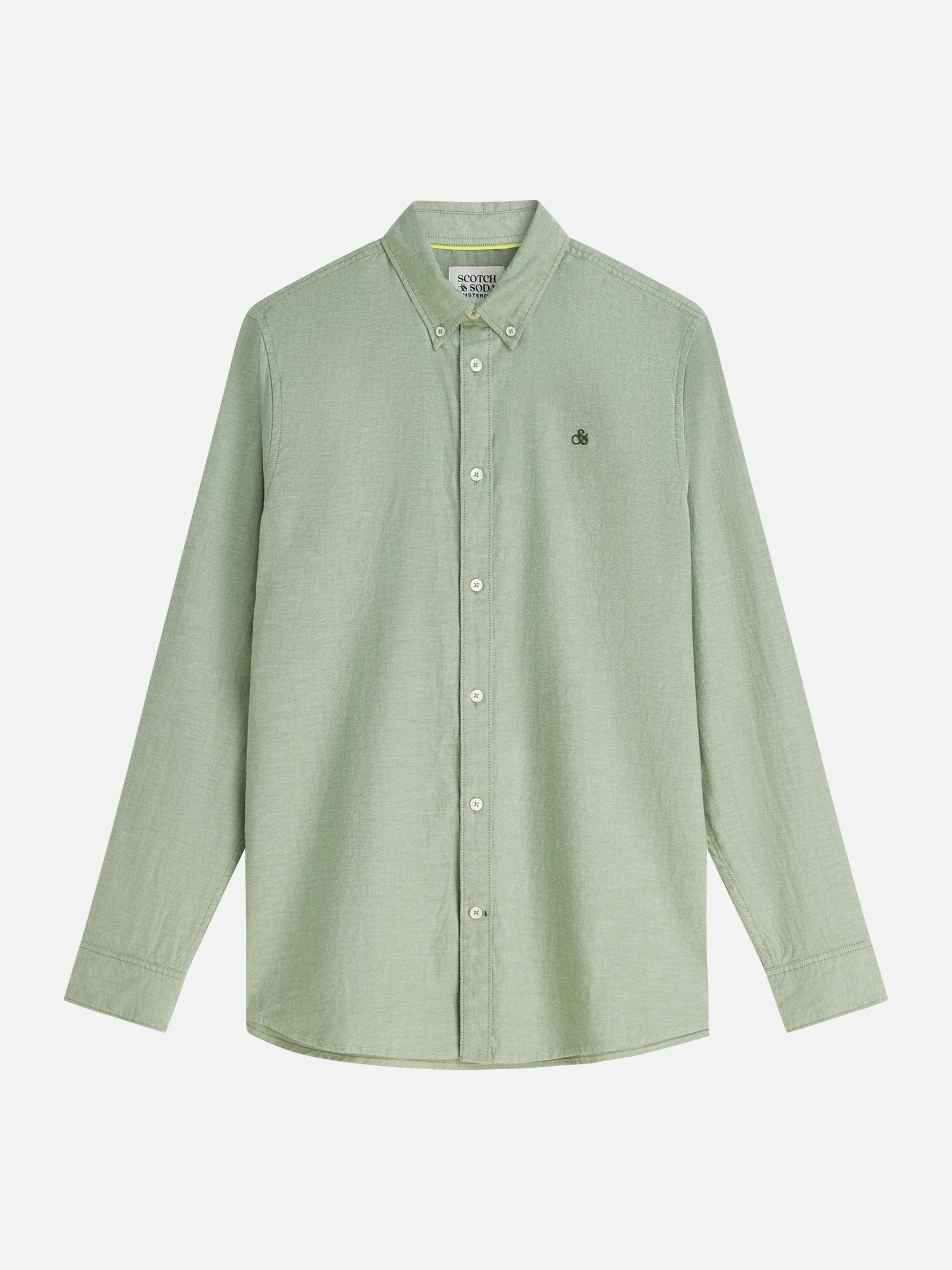 Seasonal Core Oxford Solid Regular-Fit Shirt - Scotch & Soda South Africa