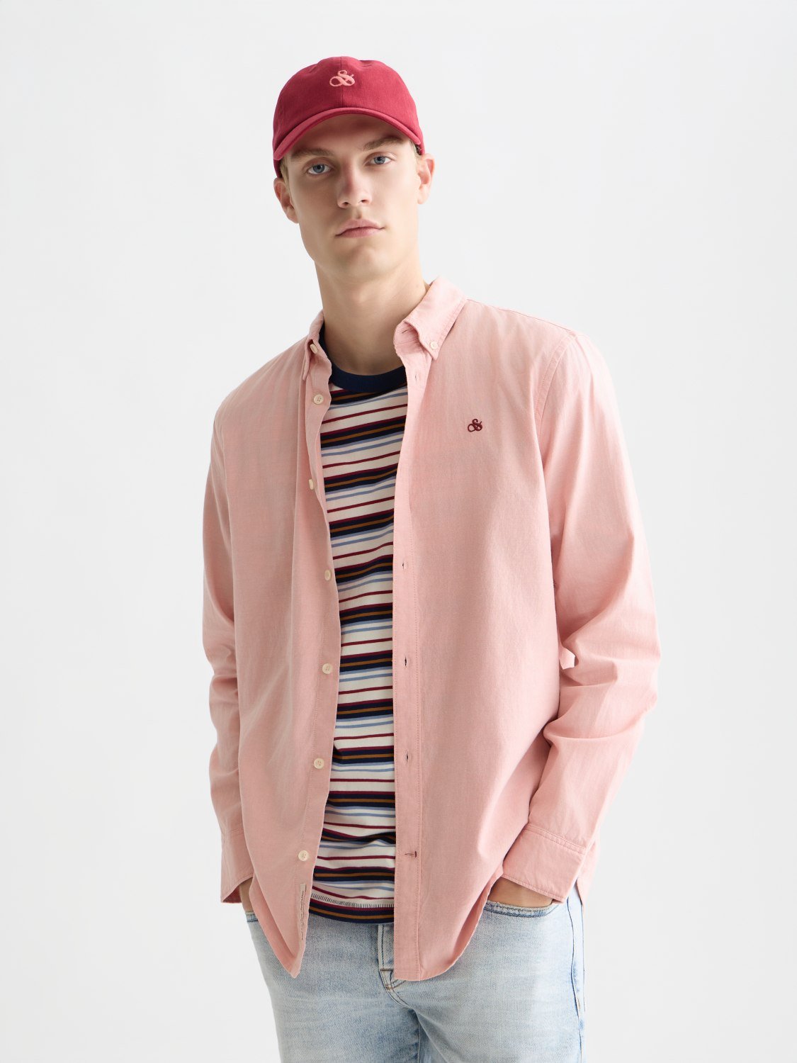 Seasonal Core Oxford Solid Regularfit Shirt - Scotch & Soda South Africa