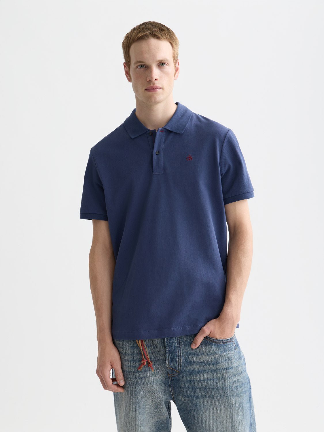 Seasonal Core Pique Chest Logo Polo - Scotch & Soda South Africa