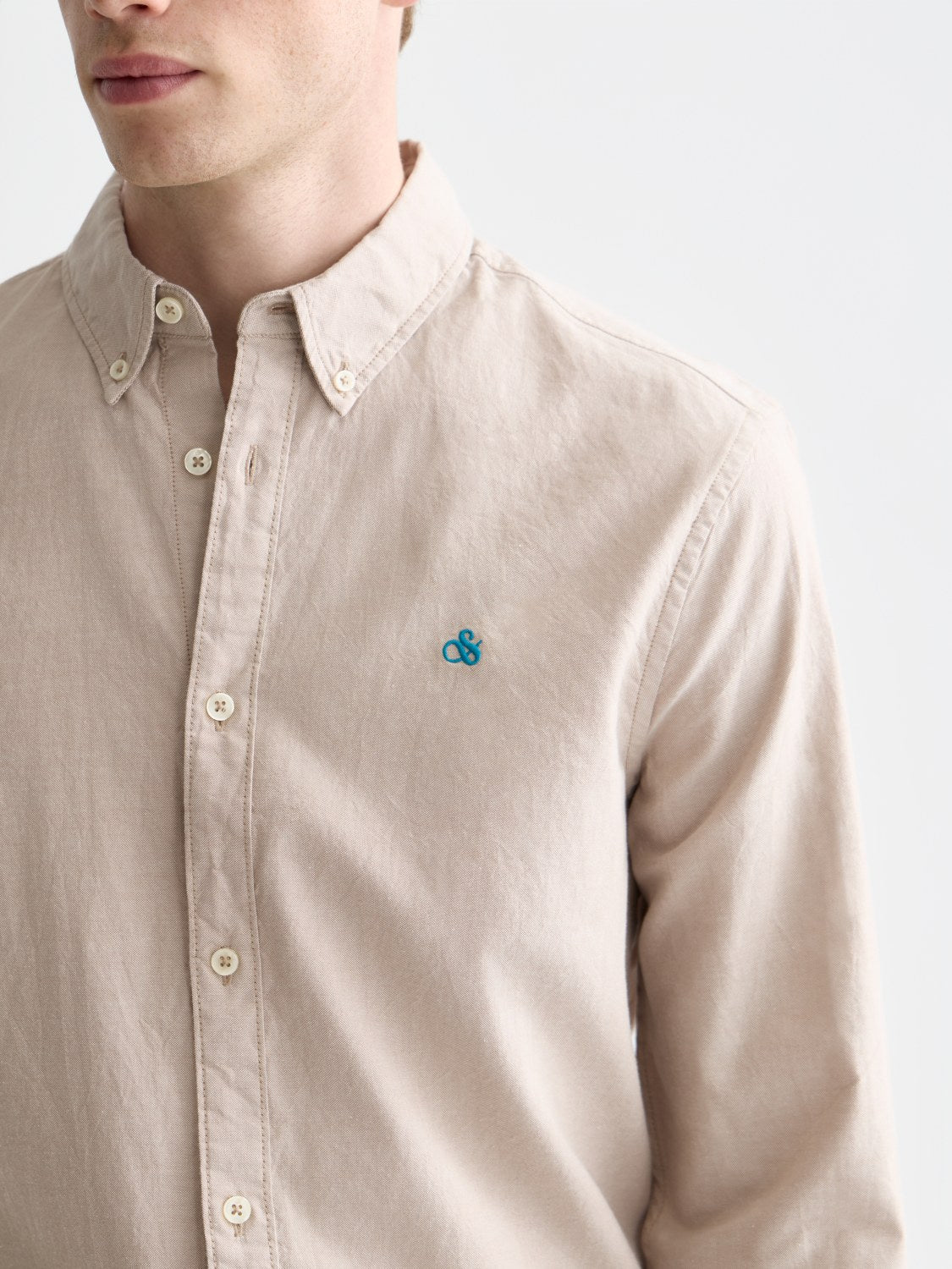 Seasonal Core Solid Oxford Regular-Fit Shirt - Scotch & Soda South Africa