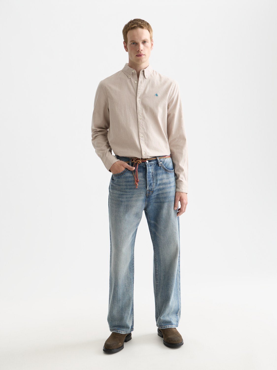Seasonal Core Solid Oxford Regular-Fit Shirt - Scotch & Soda South Africa