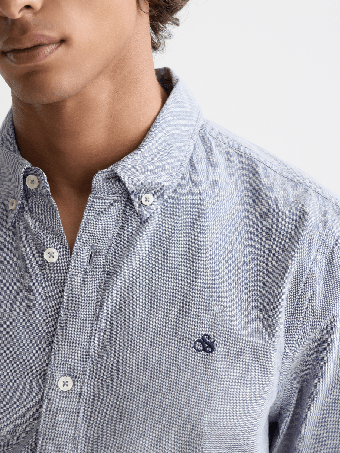 Seasonal Core Solid Oxford Regular-Fit Shirt - Scotch & Soda South Africa