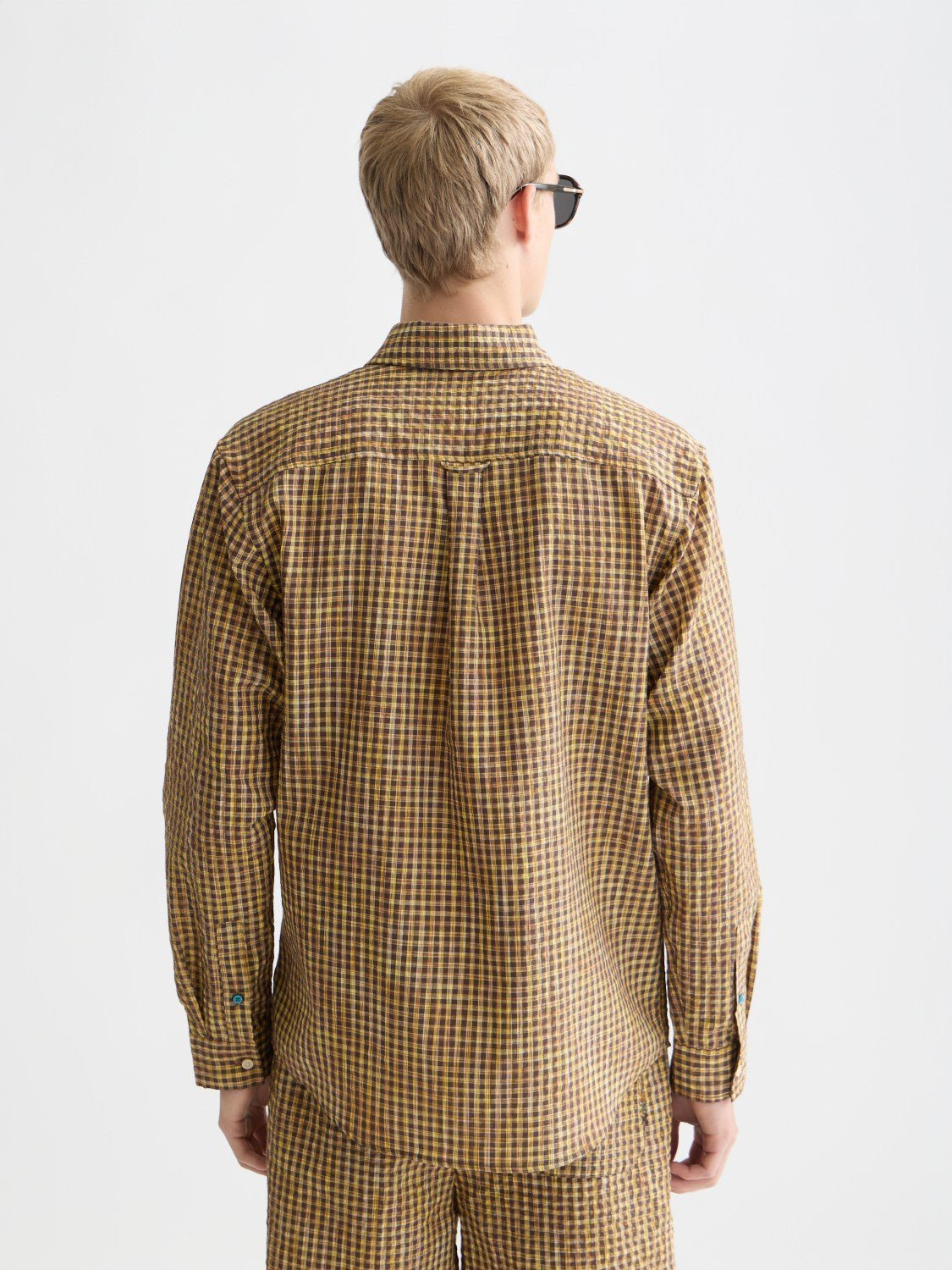 Seersucker Micro Check Relaxedfit Shirt - Scotch & Soda South Africa