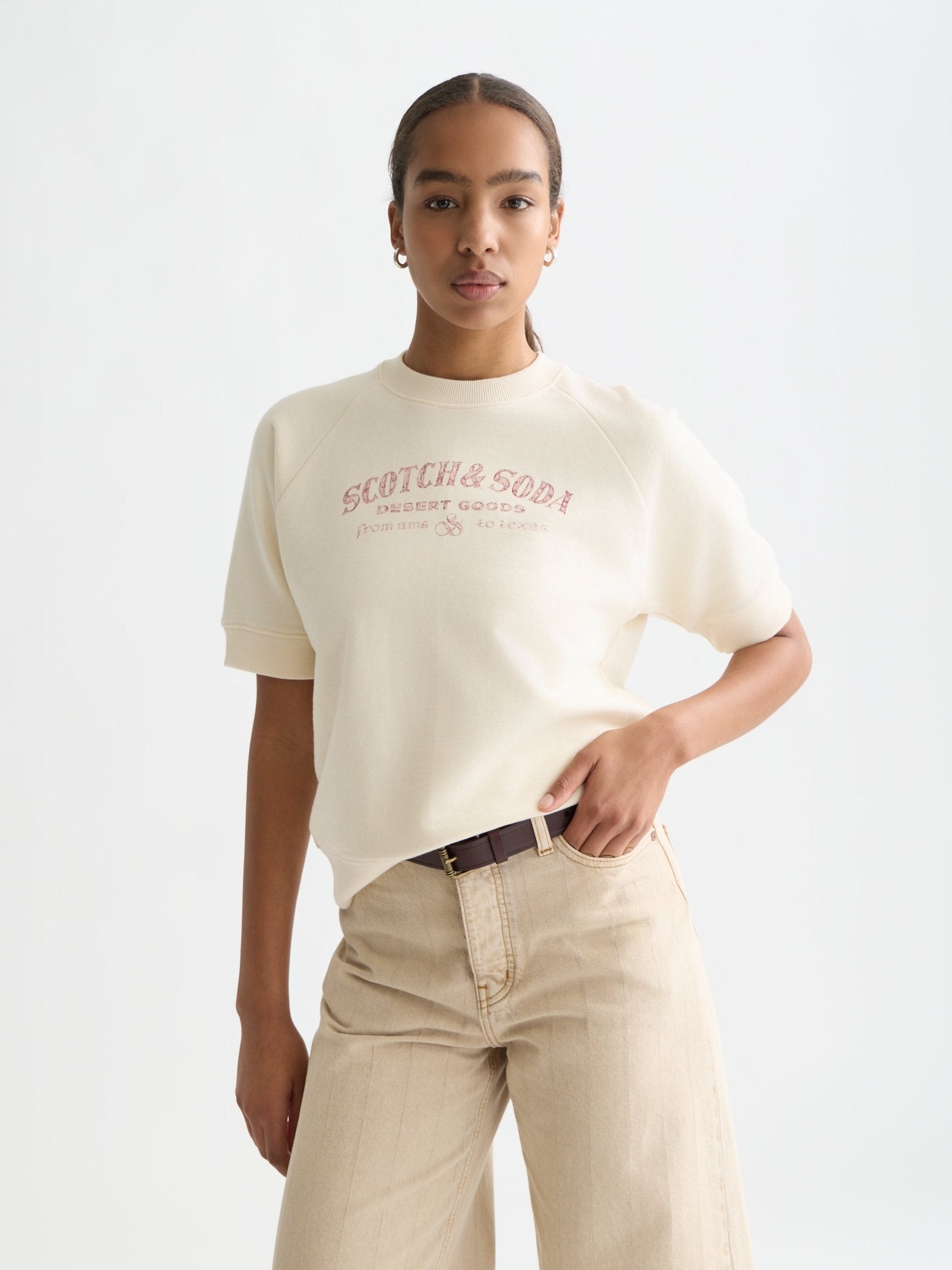 Shortsleeved Artwork Sweatshirt - Scotch & Soda South Africa