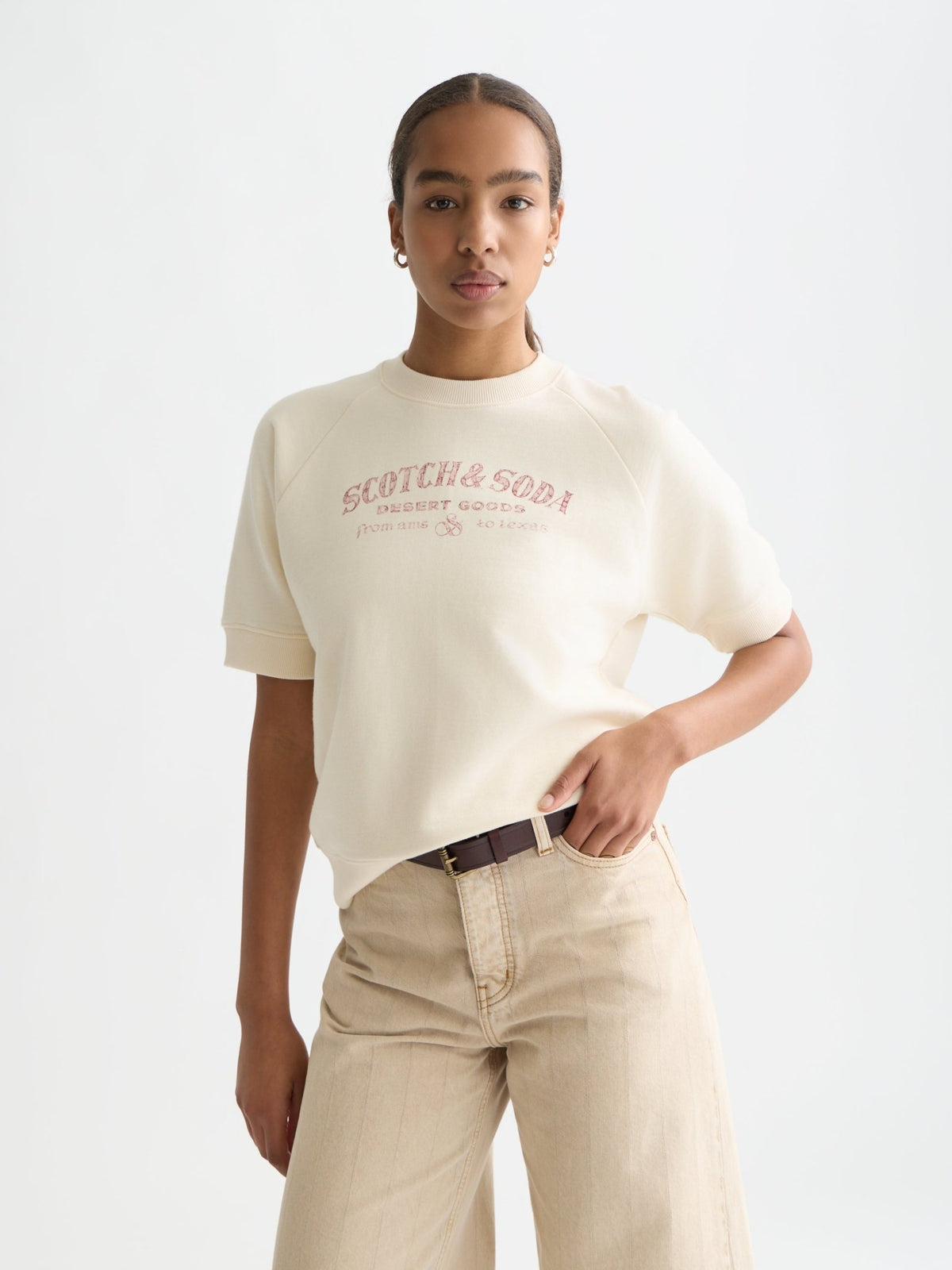 Shortsleeved Artwork Sweatshirt - Scotch & Soda South Africa