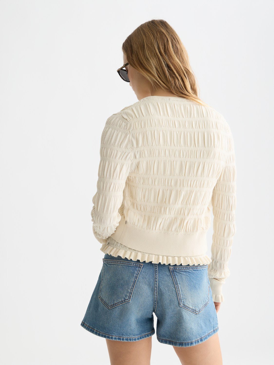 Smock Stitch Crew Neck Cardigan - Scotch & Soda South Africa