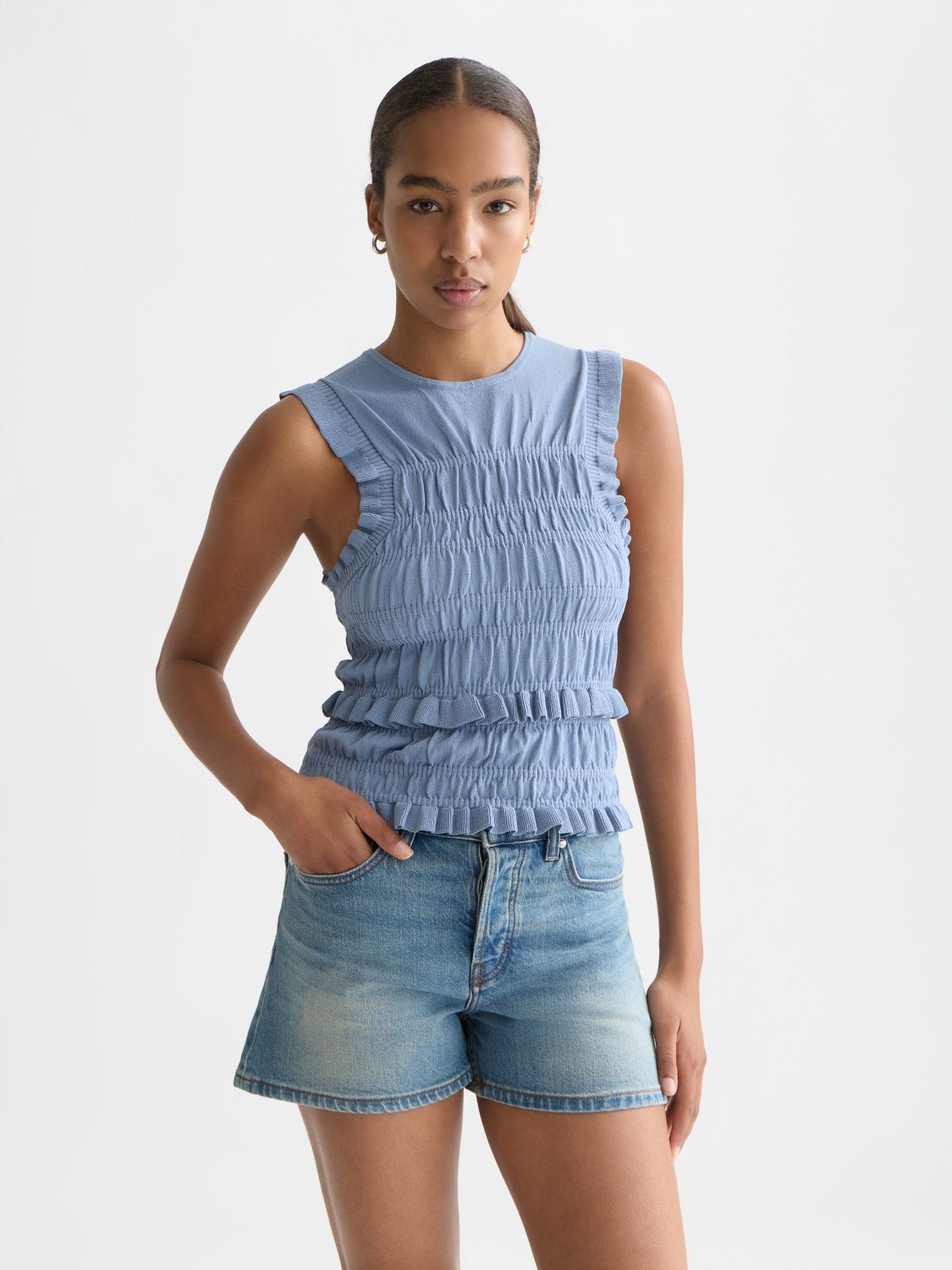 Smock Stitch Knitted Tank - Scotch & Soda South Africa