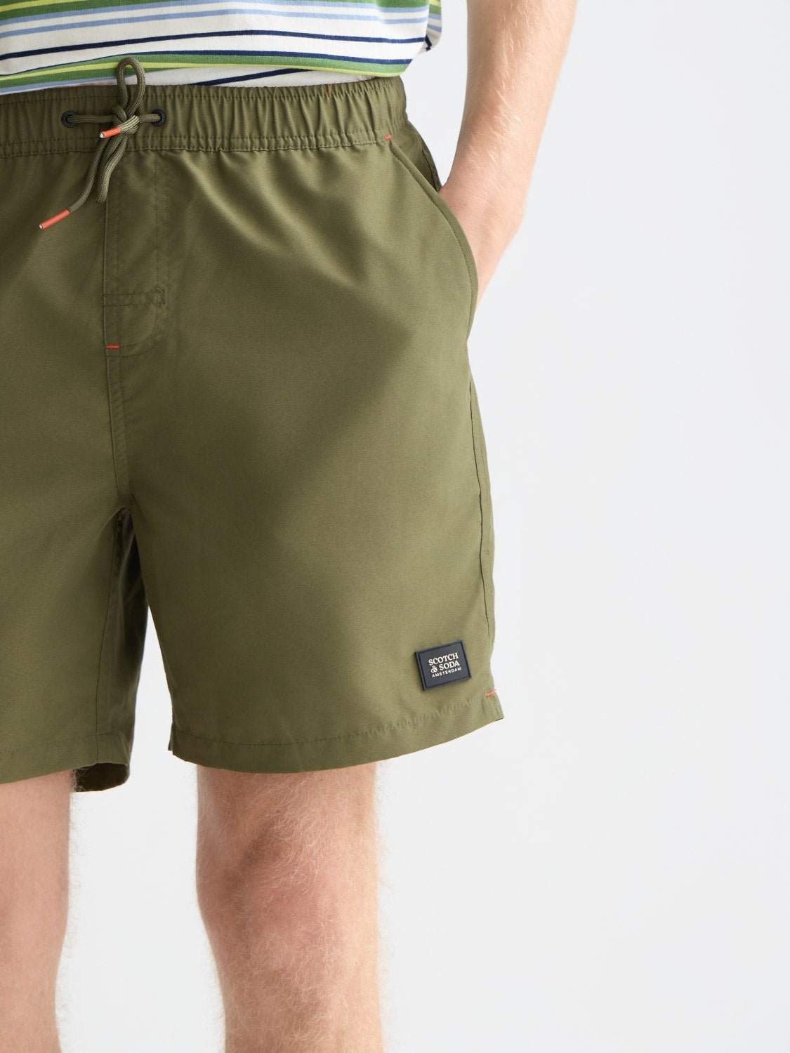 Solid Midlength Swim Shorts - Scotch & Soda South Africa