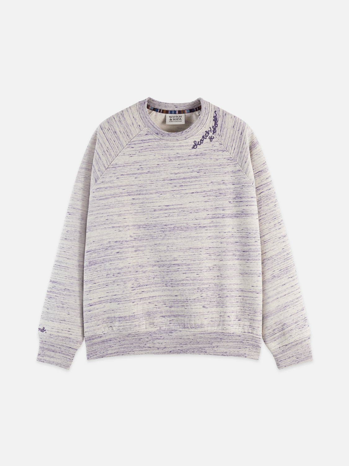 Space Yarn Embroidered Loose-Fit Sweatshirt - Scotch & Soda South Africa