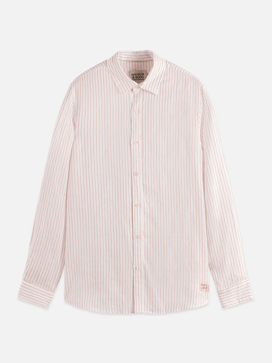 Striped Linen Regular-Fit Shirt - Scotch & Soda South Africa