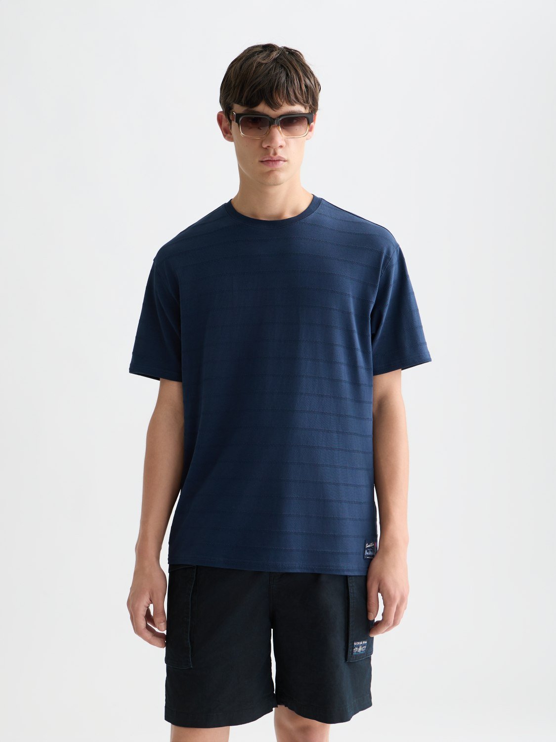 Structured Jacquard Relaxed-Fit T-Shirt - Scotch & Soda South Africa