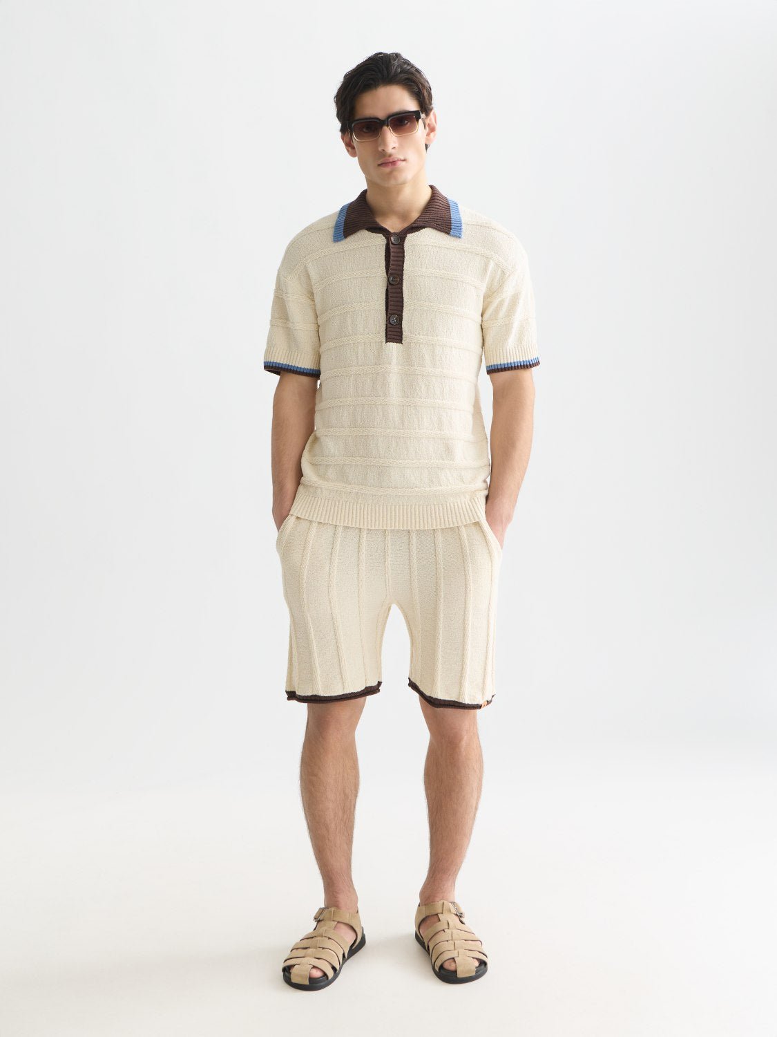 Structured Knitted Loosefit Polo - Scotch & Soda South Africa