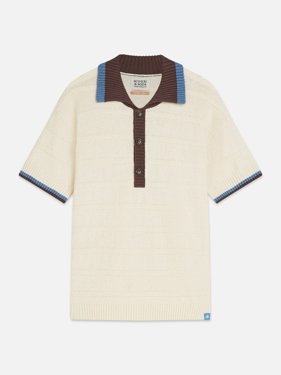 Structured Knitted Loosefit Polo - Scotch & Soda South Africa