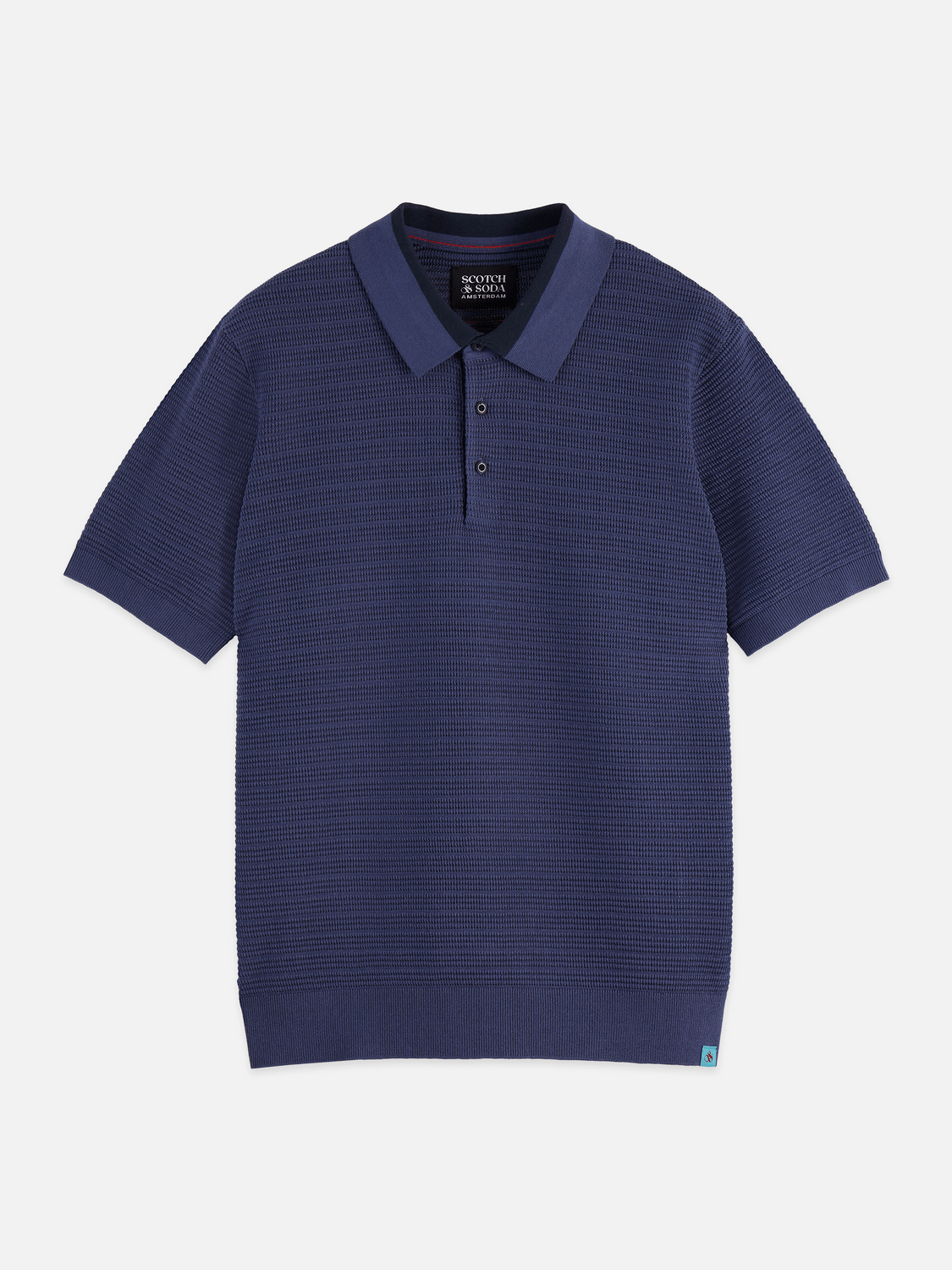Structured Knitted Regular-Fit Polo - Scotch & Soda South Africa