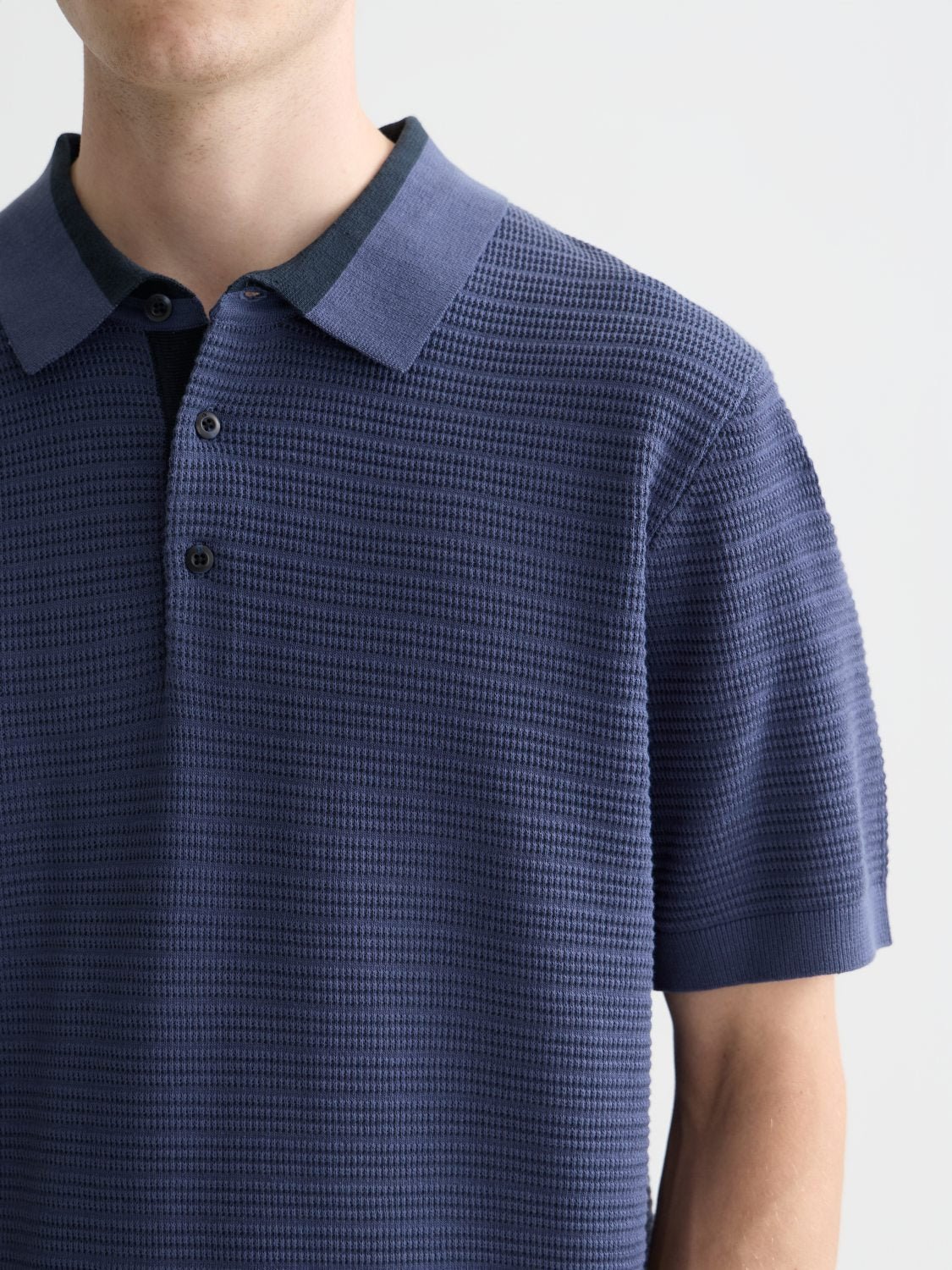 Structured Knitted Regular-Fit Polo - Scotch & Soda South Africa
