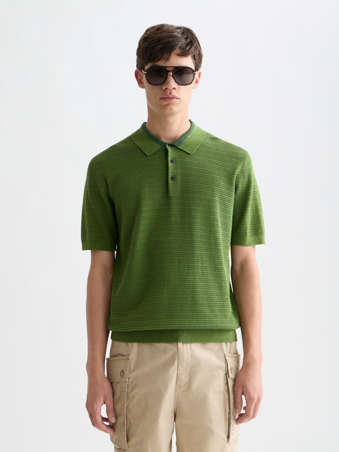 Structured Knitted Regularfit Polo - Scotch & Soda South Africa