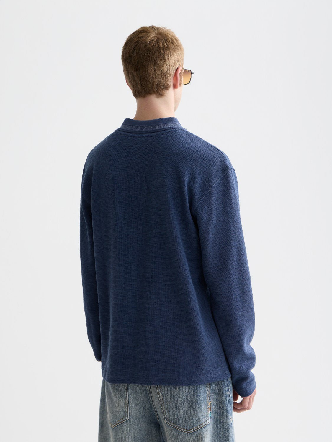 Structured Relaxed-Fit Long-Sleeved Polo - Scotch & Soda South Africa
