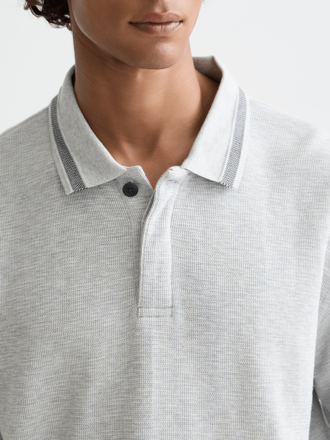 Structured Relaxed-Fit Long-Sleeved Polo - Scotch & Soda South Africa
