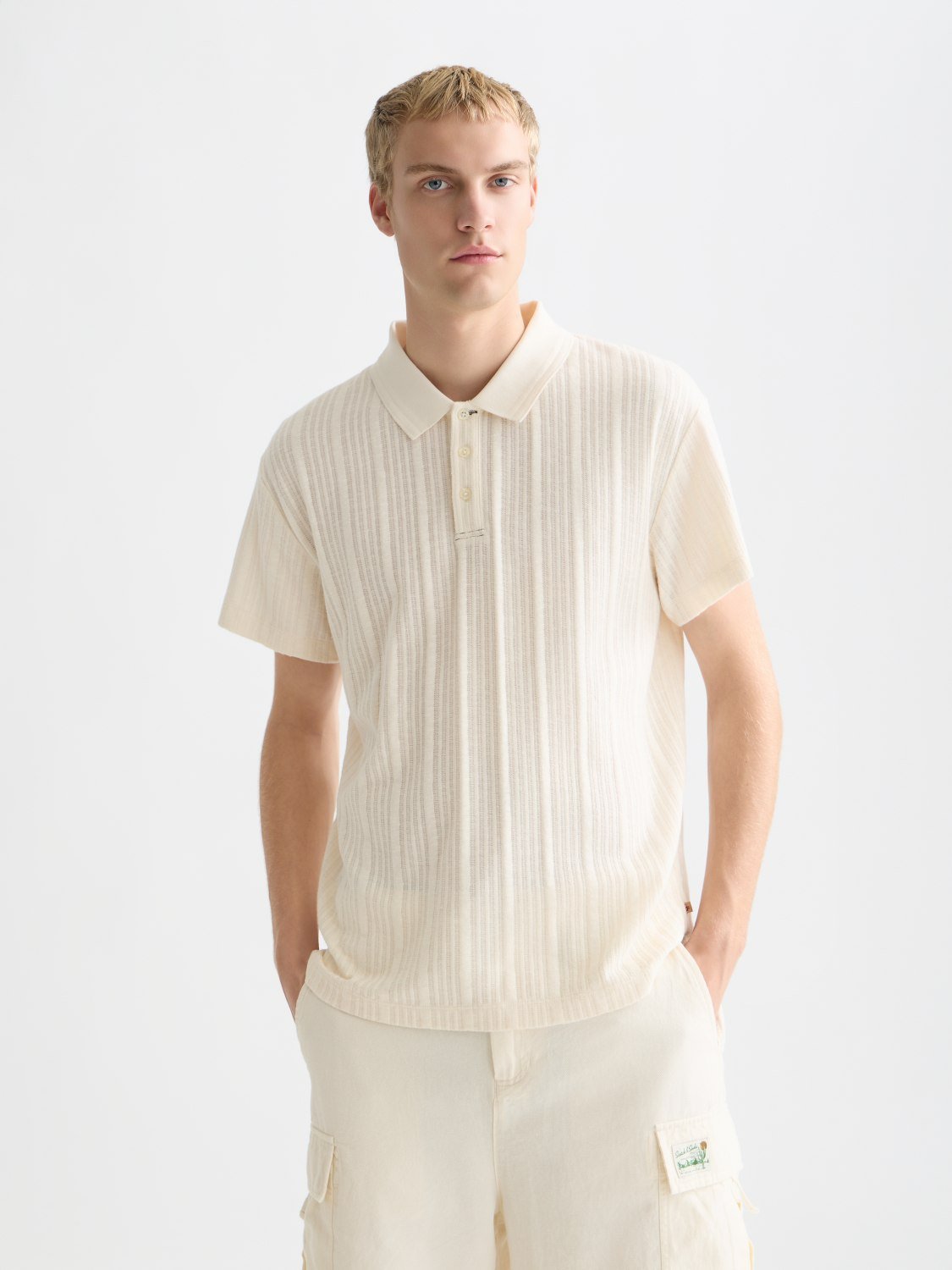 Structured Ribbed Relaxedfit Polo - Scotch & Soda South Africa