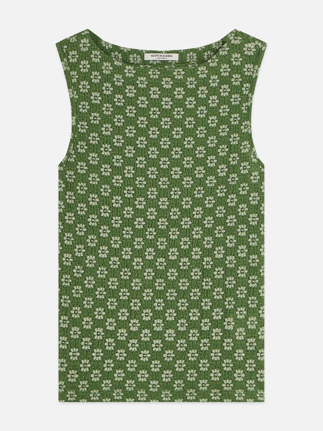 Structured Slash Neck Tank - Scotch & Soda South Africa